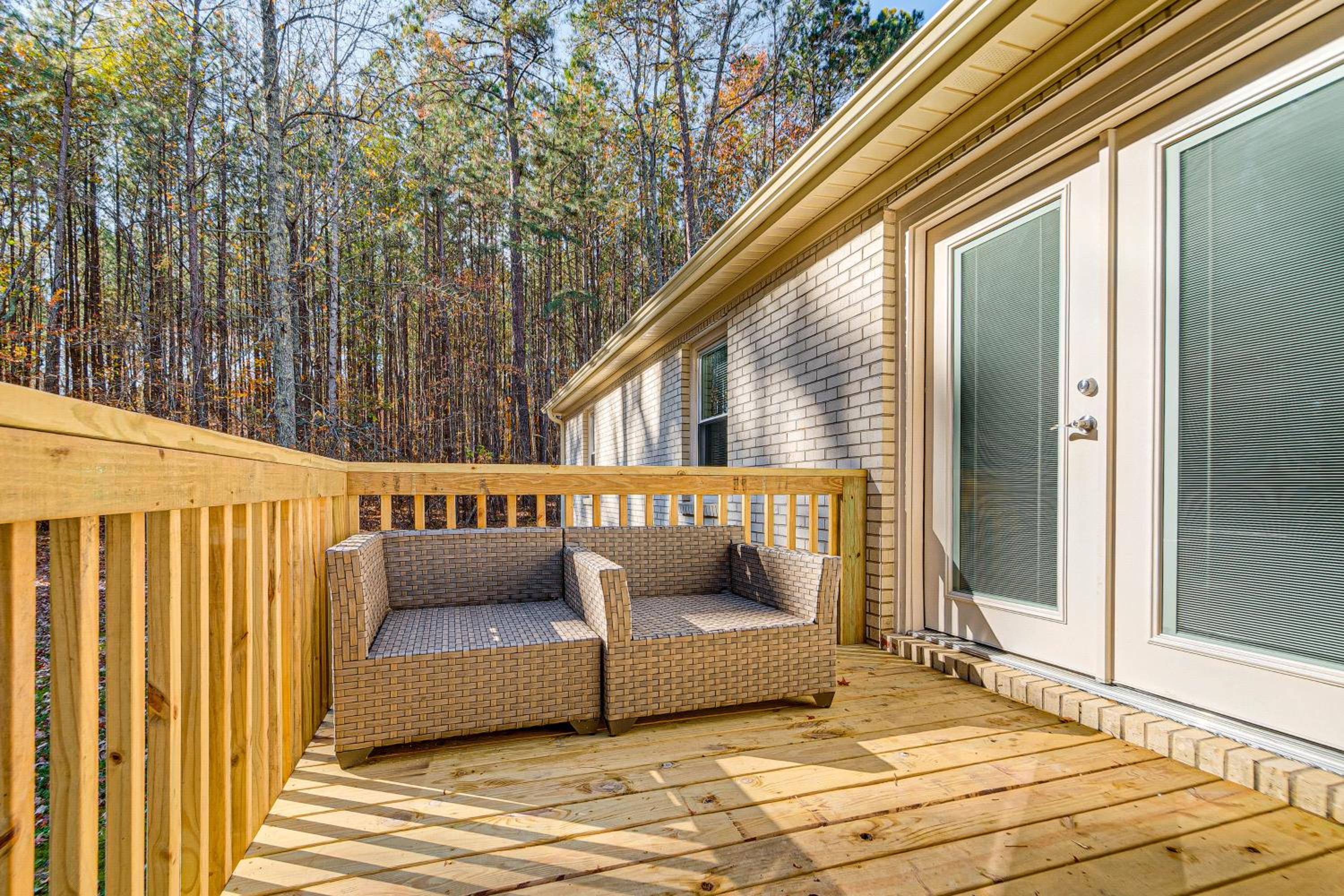 2 Mi to Lake Gaston Wooded Family Home with Deck