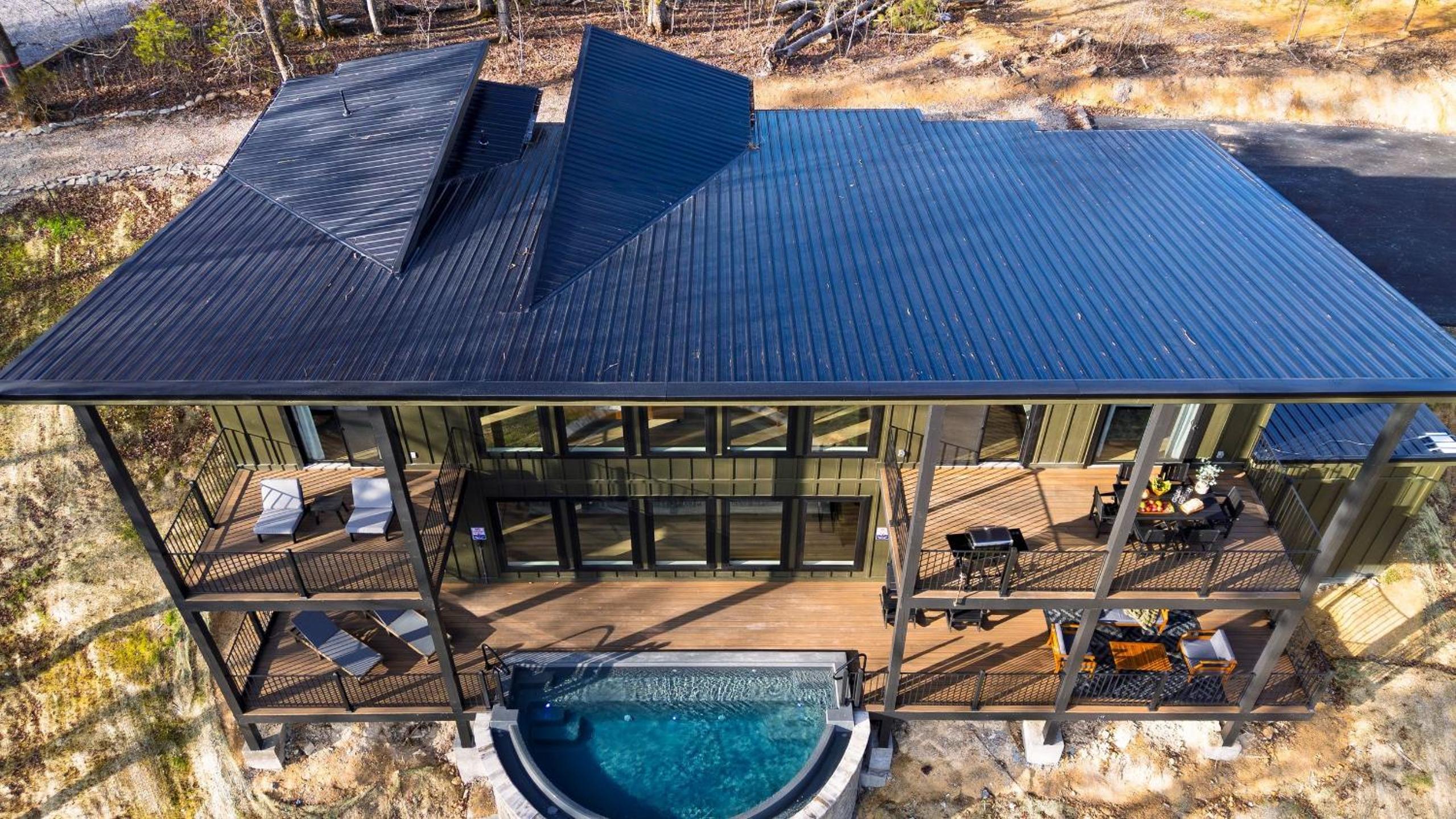 Modern Smoky Mountain Stay With Two Decks Plunge Pool Game Room Overlook Lodge by AvantStay