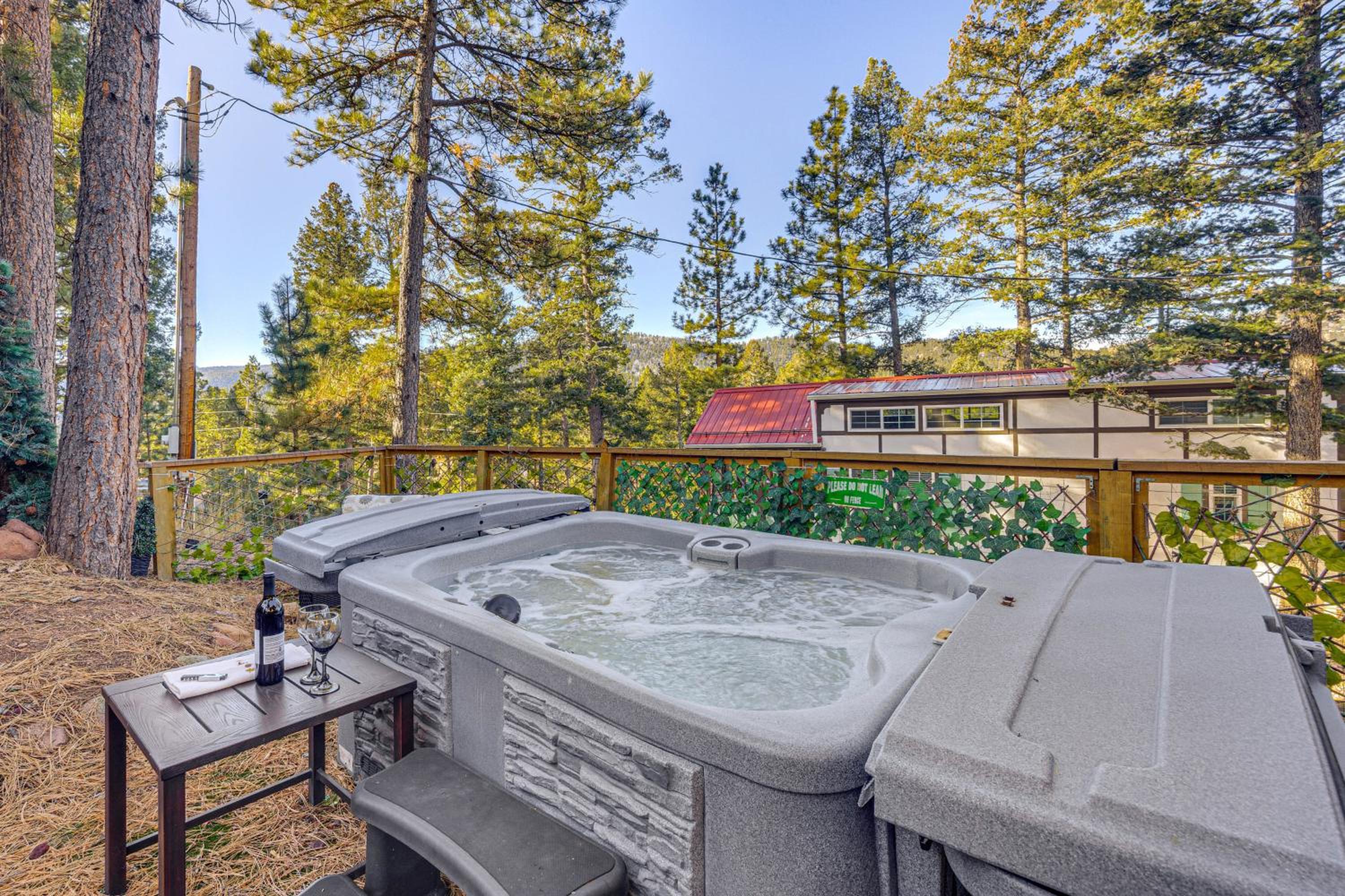 Private Hot Tub and Deck Woodland Park Tiny Home!