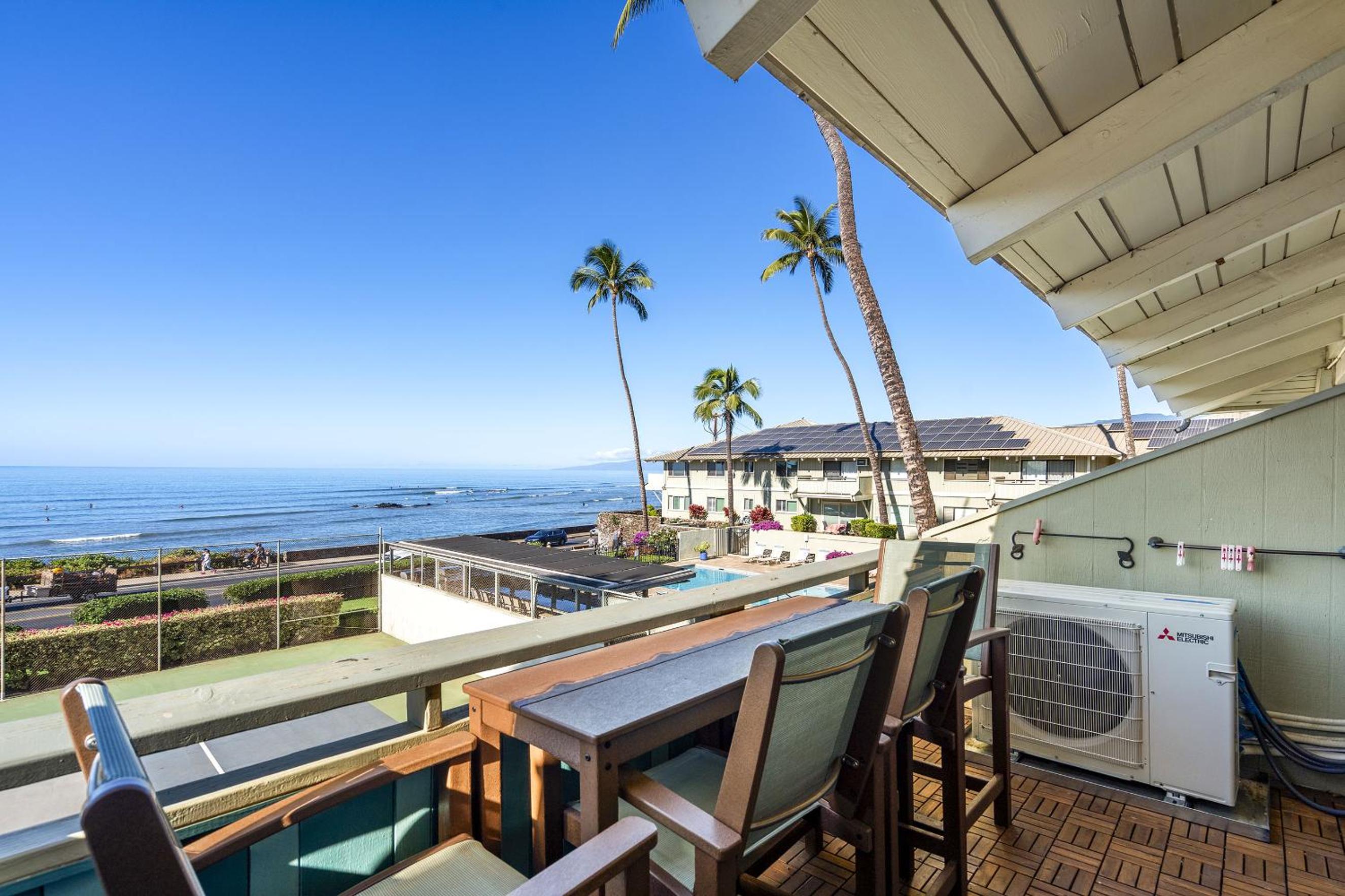Shores of Maui 215 - Dramatic Ocean Views, Steps to the Beach, Renovated, AC!