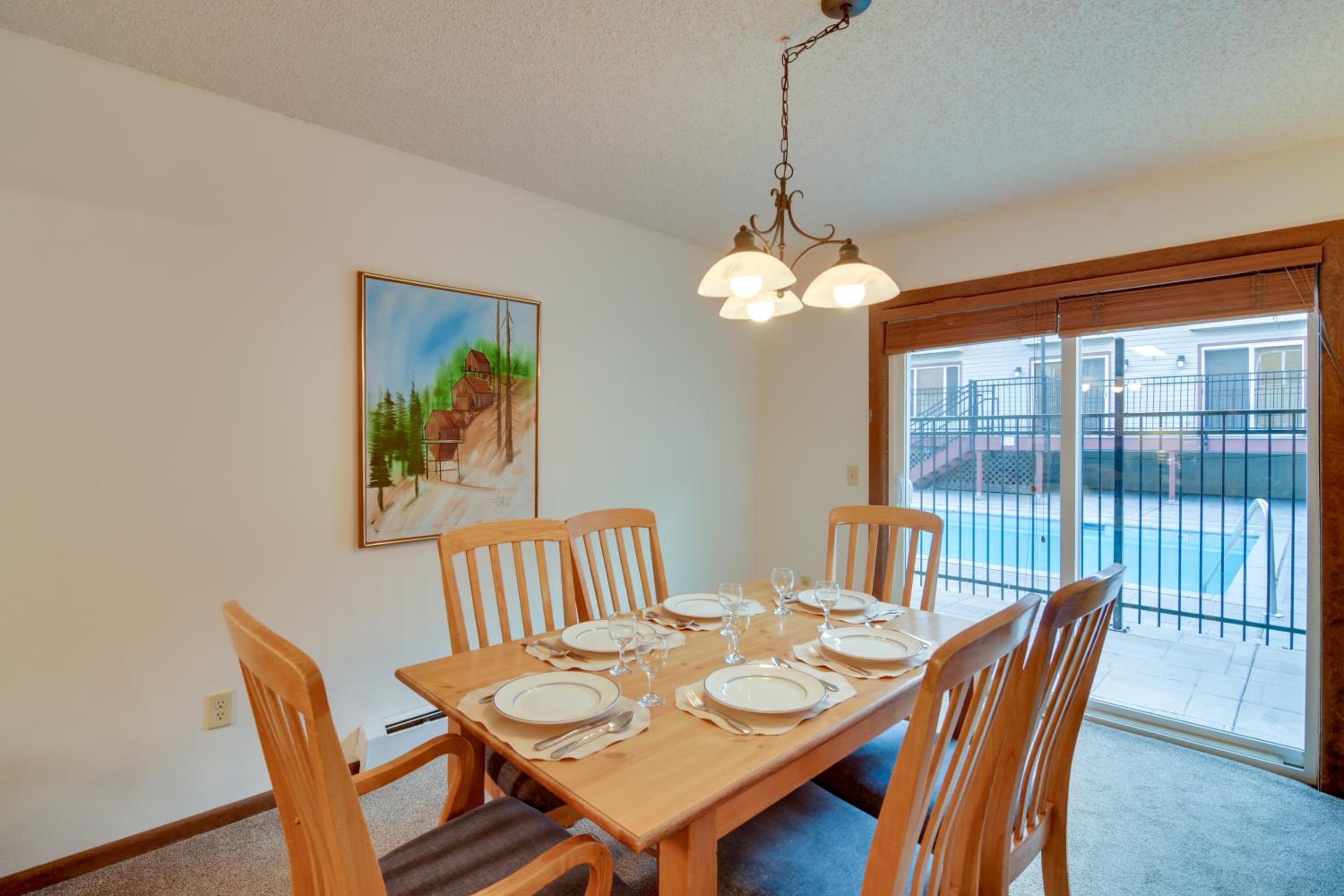 Ski, Soak and Chill! Pool-View Winter Park Condo