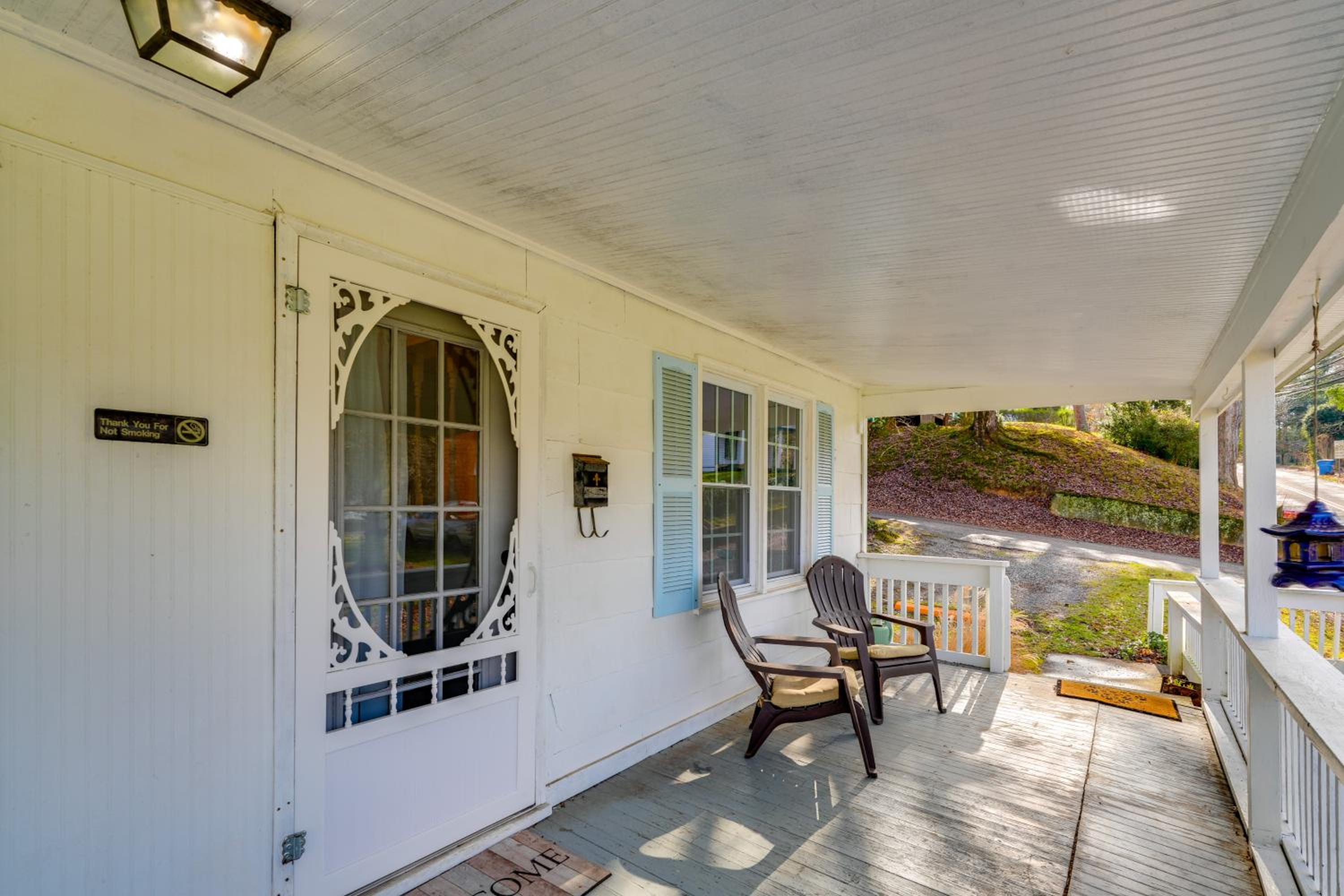 Walk to Shops and Dining Jonesborough Home with Deck!