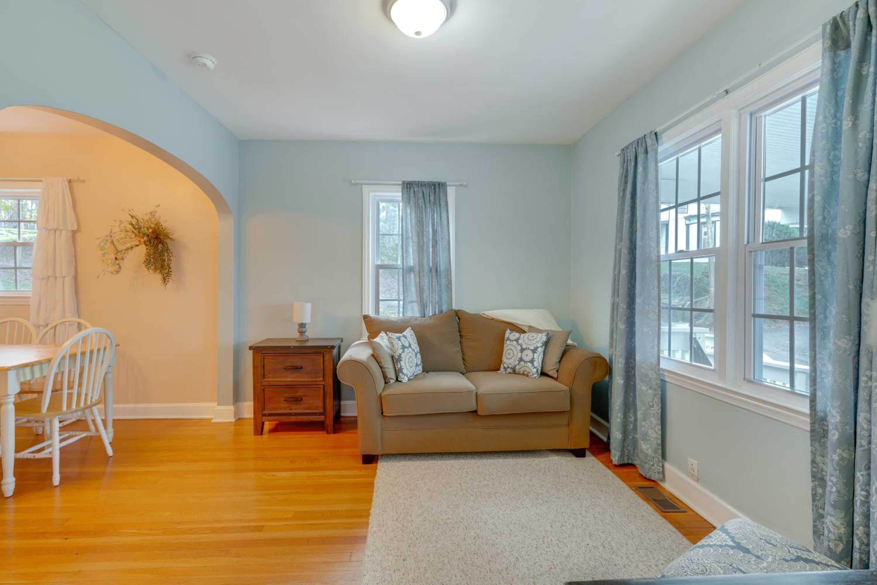Walk to Shops and Dining Jonesborough Home with Deck!