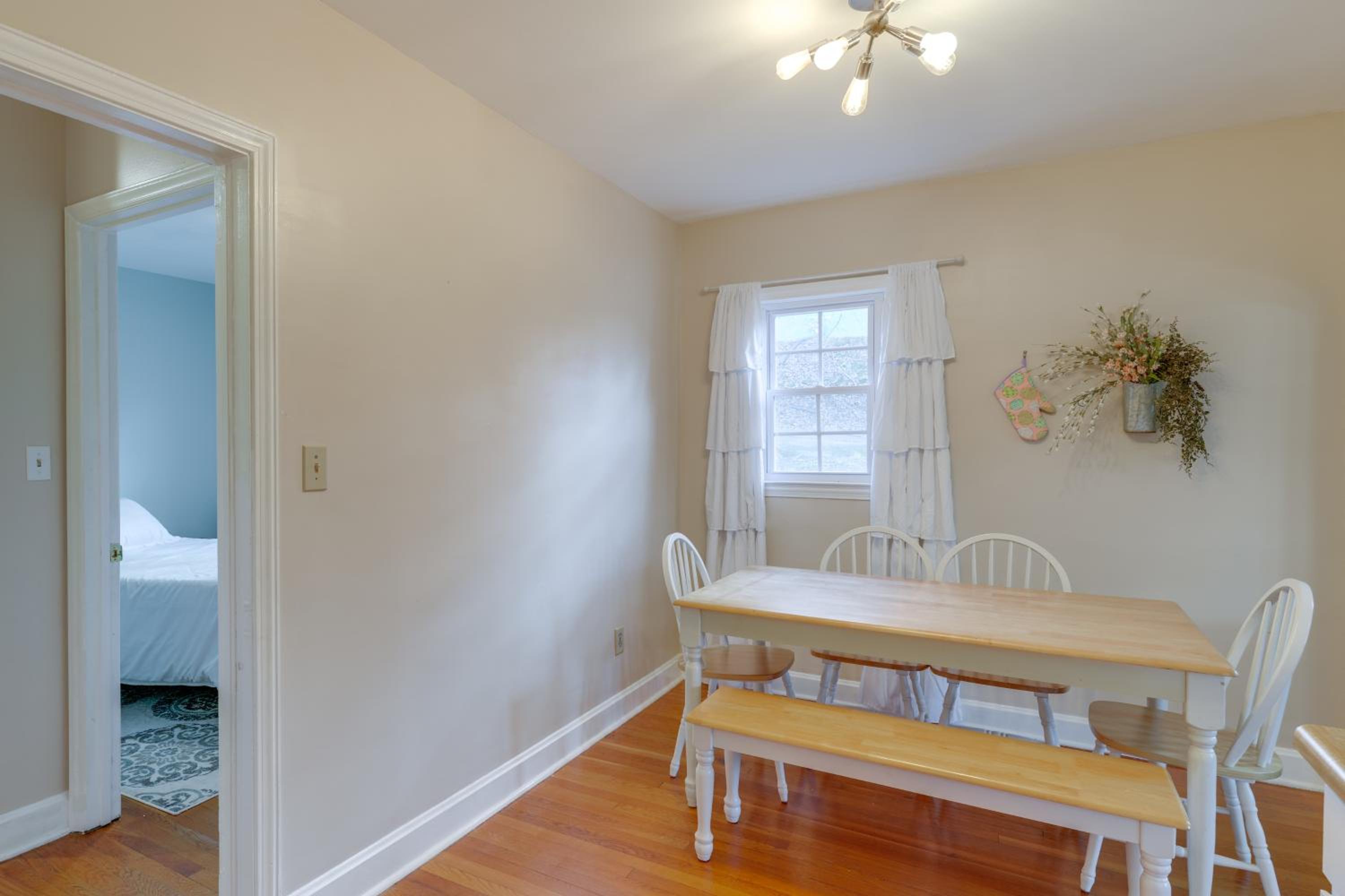 Walk to Shops and Dining Jonesborough Home with Deck!