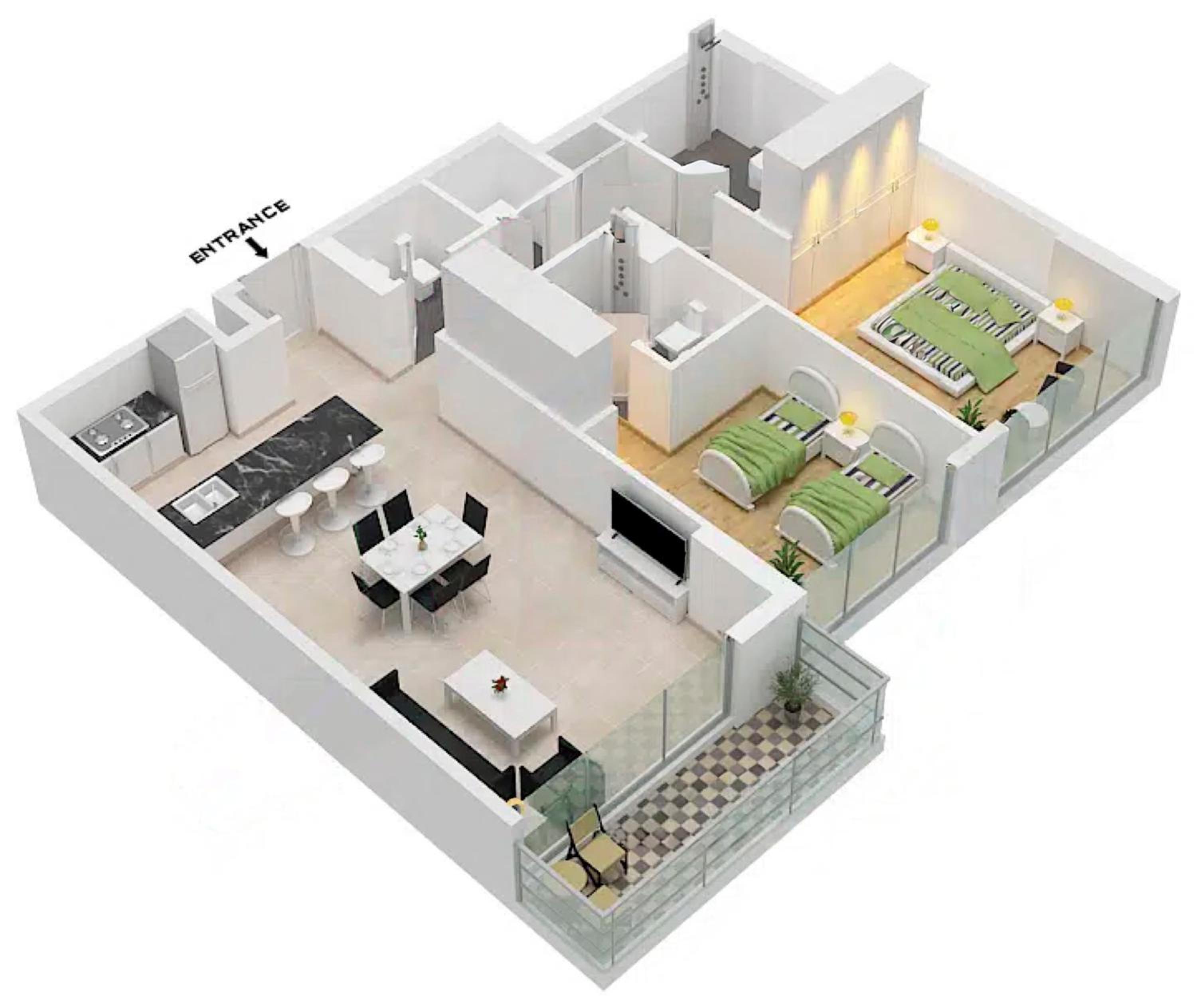 LUX The Burj Khalifa Lagoon View Suite 4