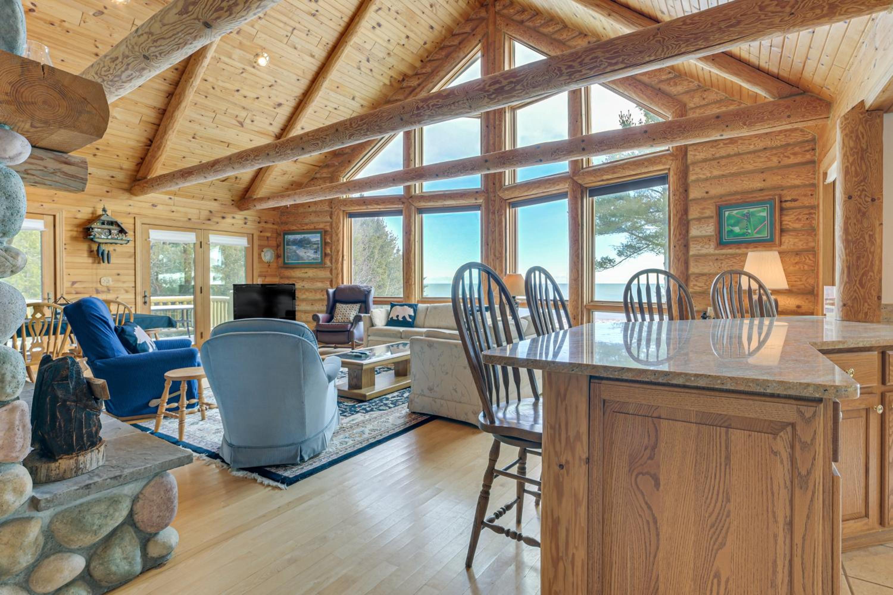 On-Site Trails and Private Beach! Lake Huron Retreat
