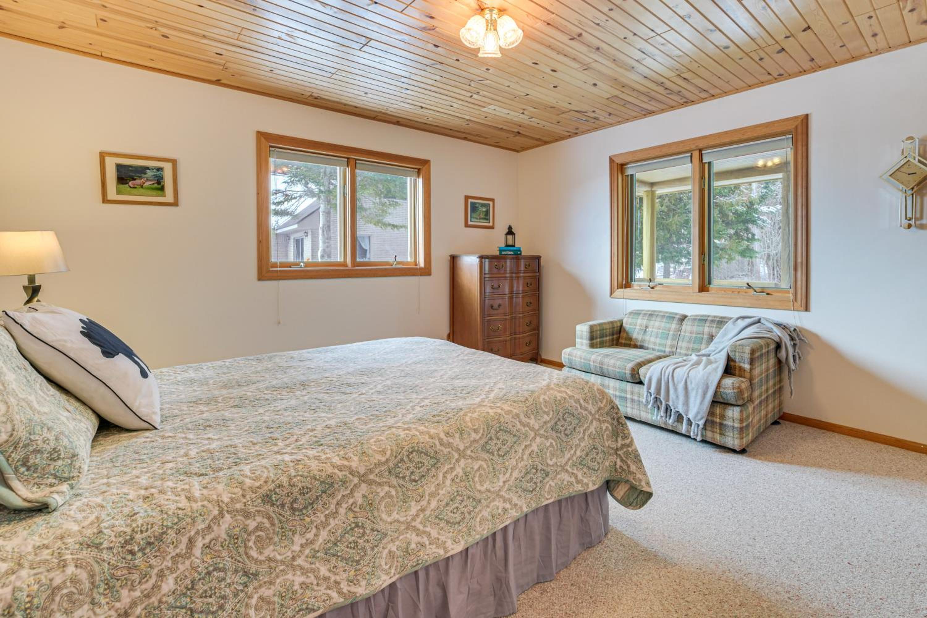On-Site Trails and Private Beach! Lake Huron Retreat