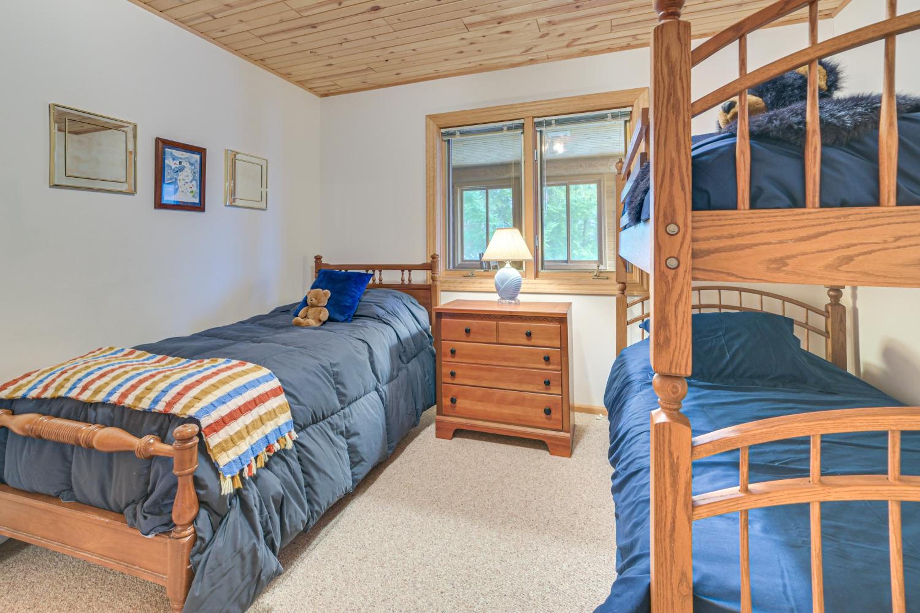 On-Site Trails and Private Beach! Lake Huron Retreat