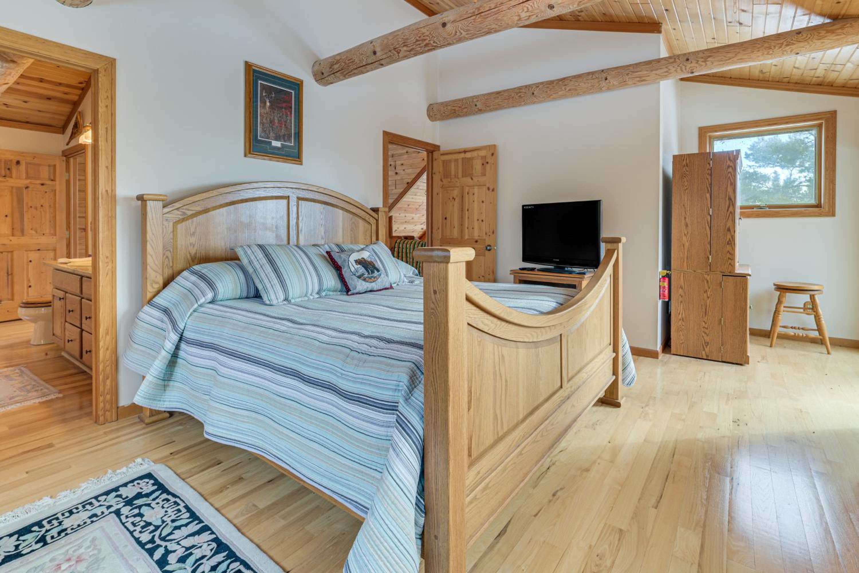 On-Site Trails and Private Beach! Lake Huron Retreat