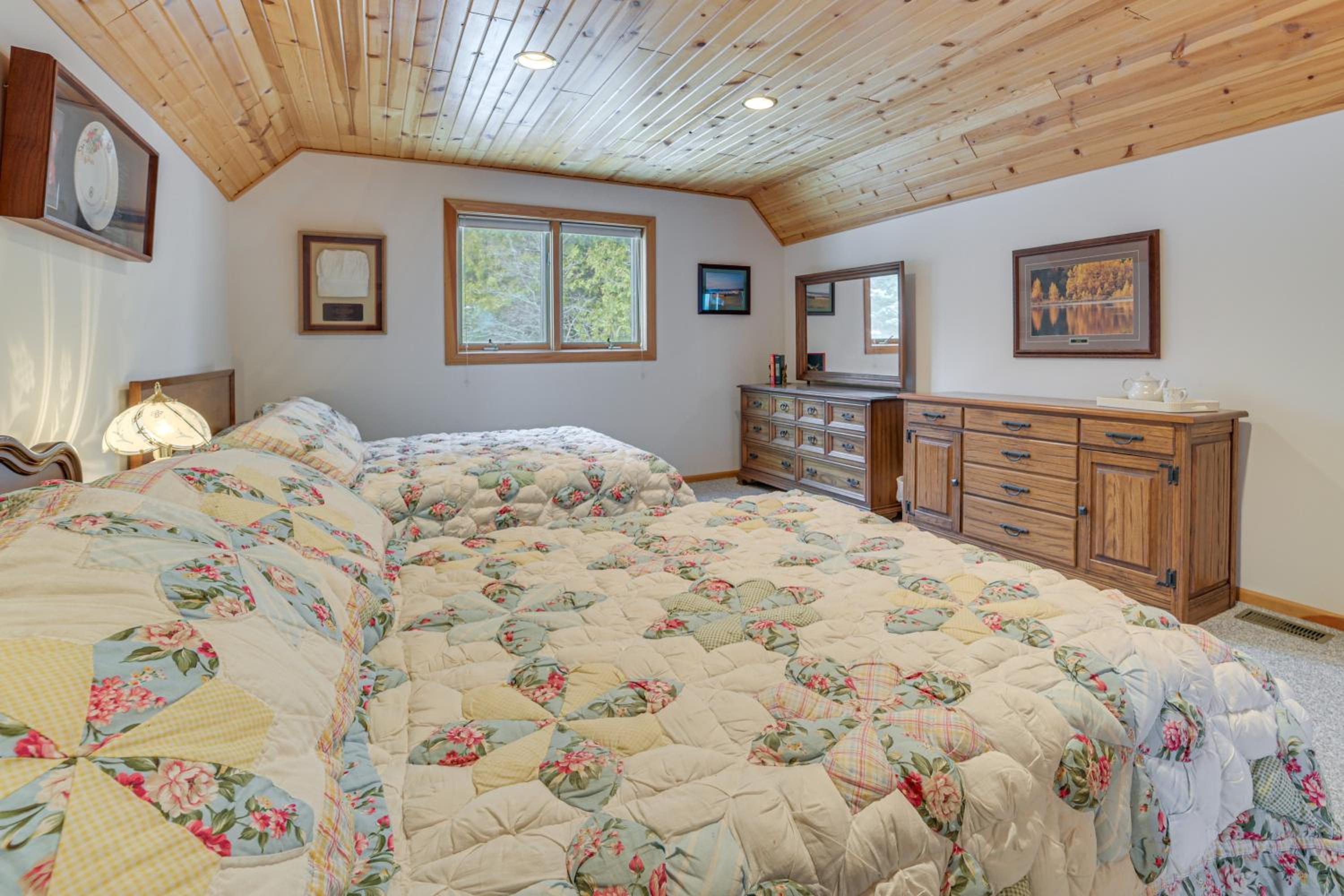 On-Site Trails and Private Beach! Lake Huron Retreat