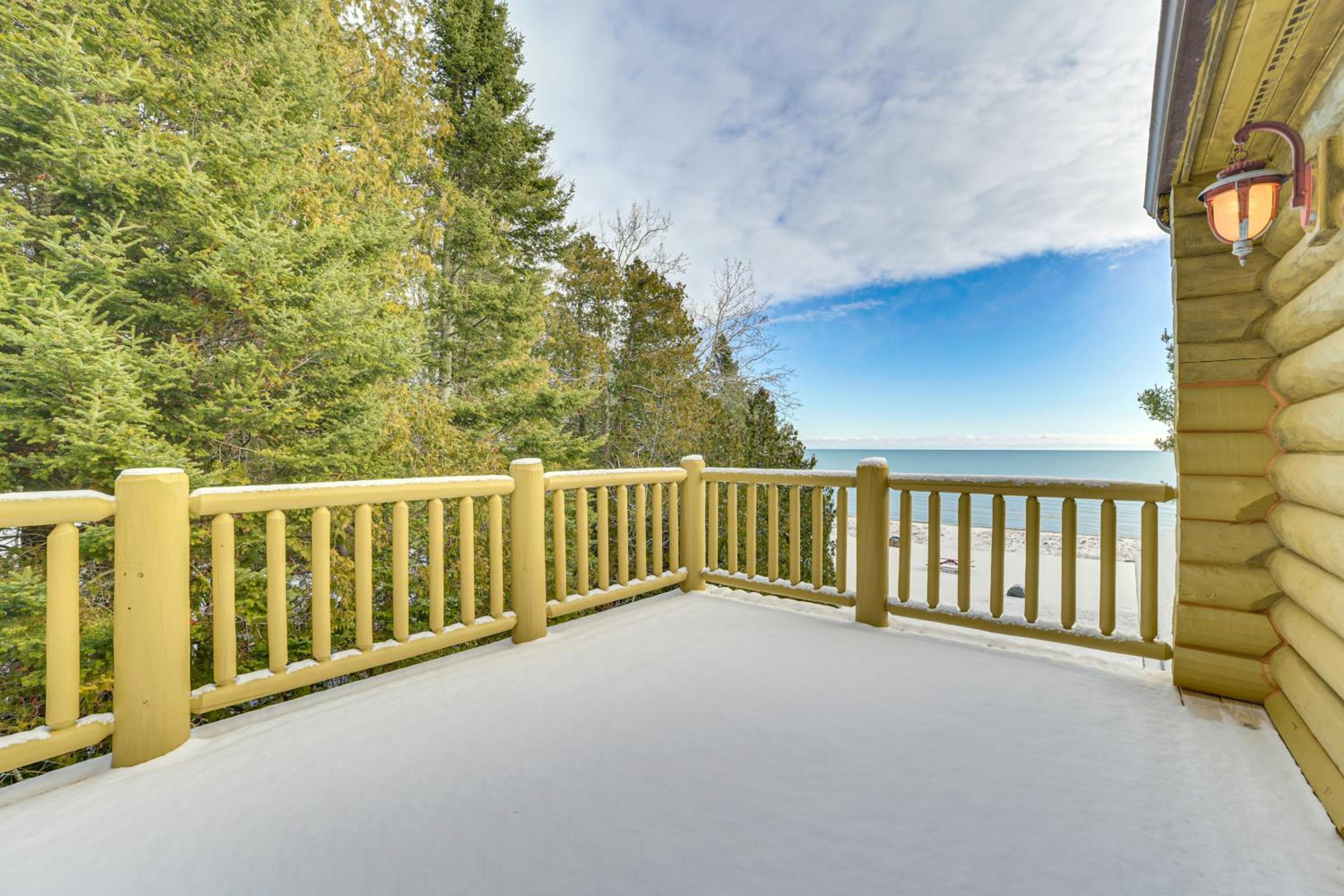 On-Site Trails and Private Beach! Lake Huron Retreat
