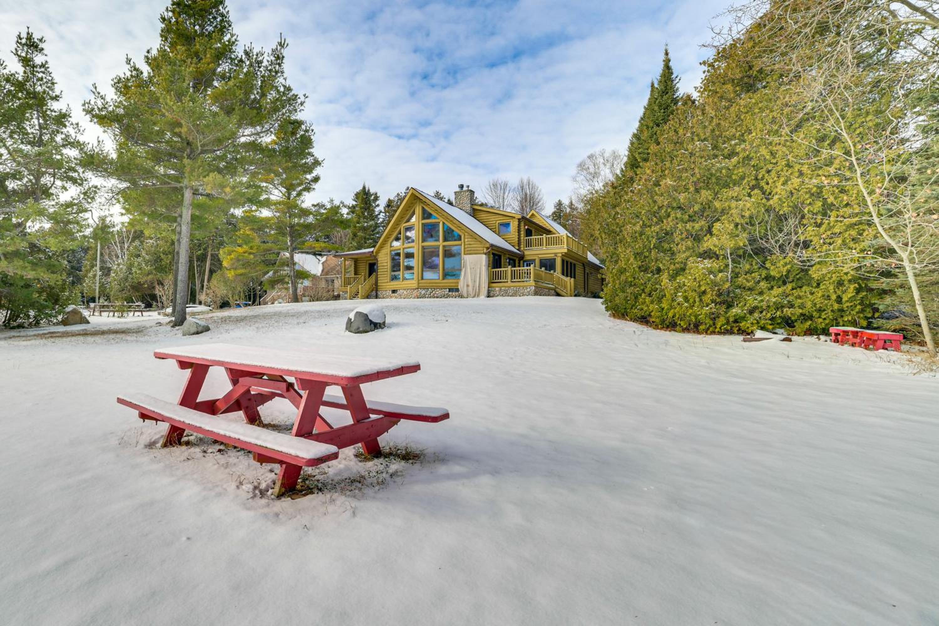 On-Site Trails and Private Beach! Lake Huron Retreat