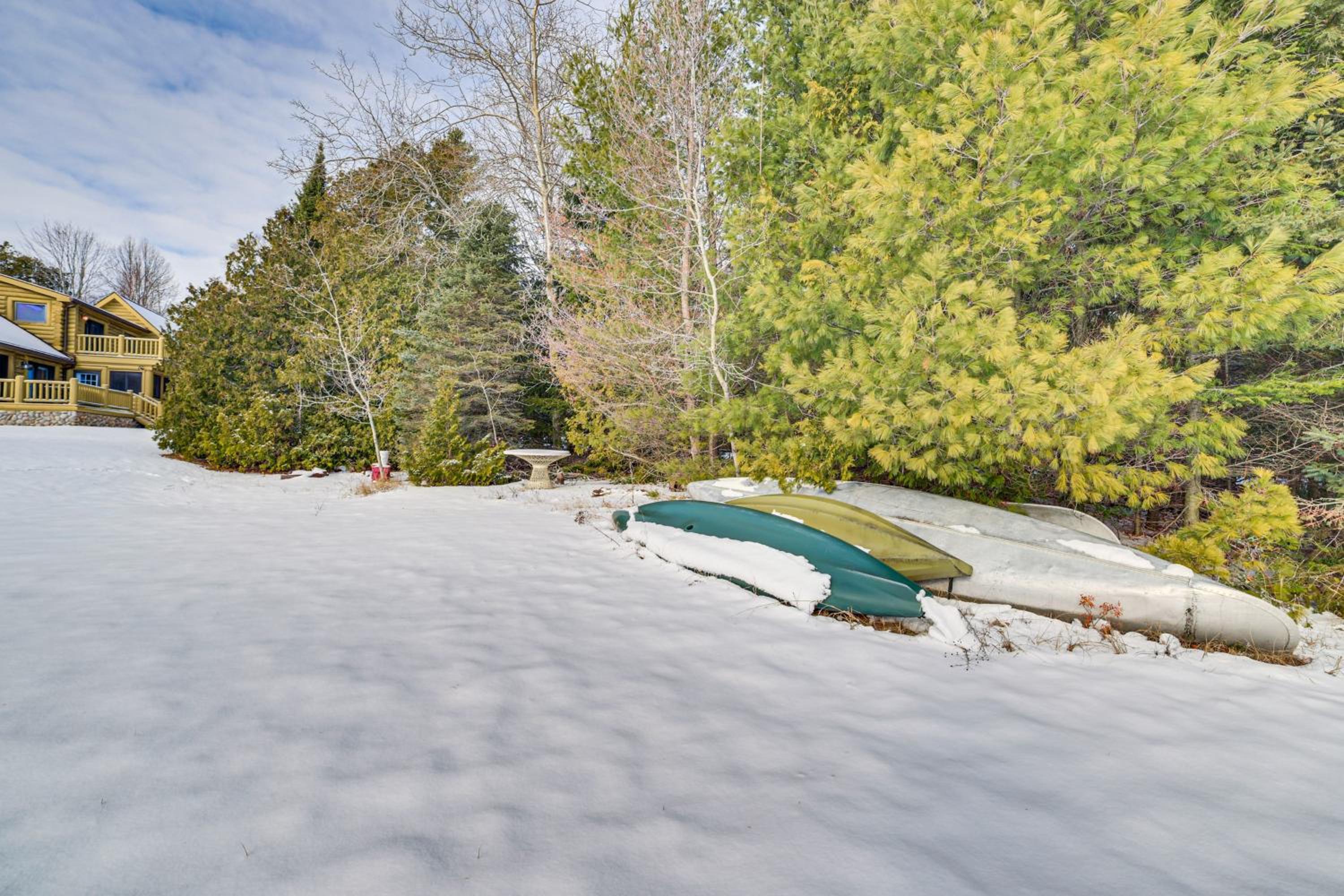 On-Site Trails and Private Beach! Lake Huron Retreat