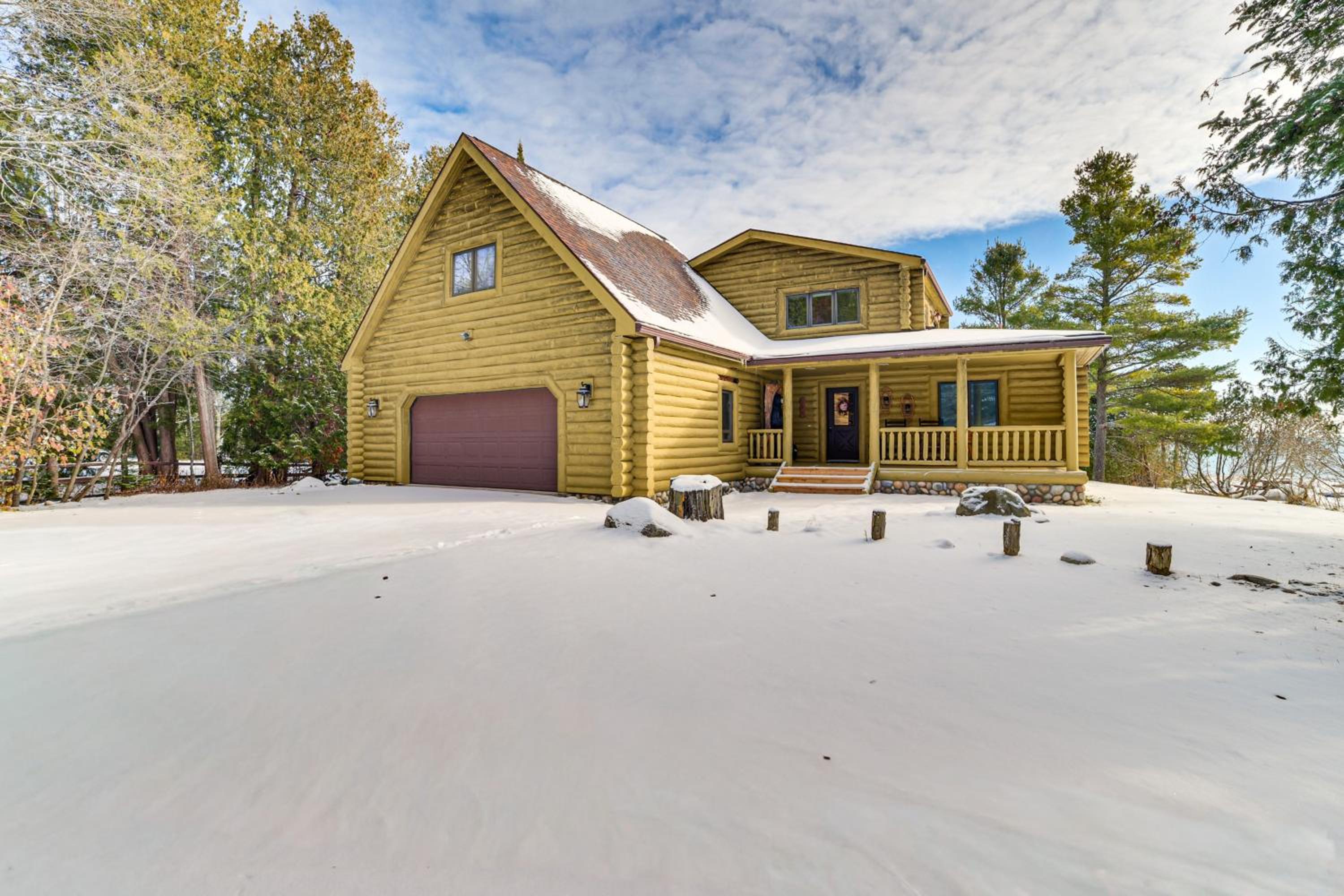 On-Site Trails and Private Beach! Lake Huron Retreat