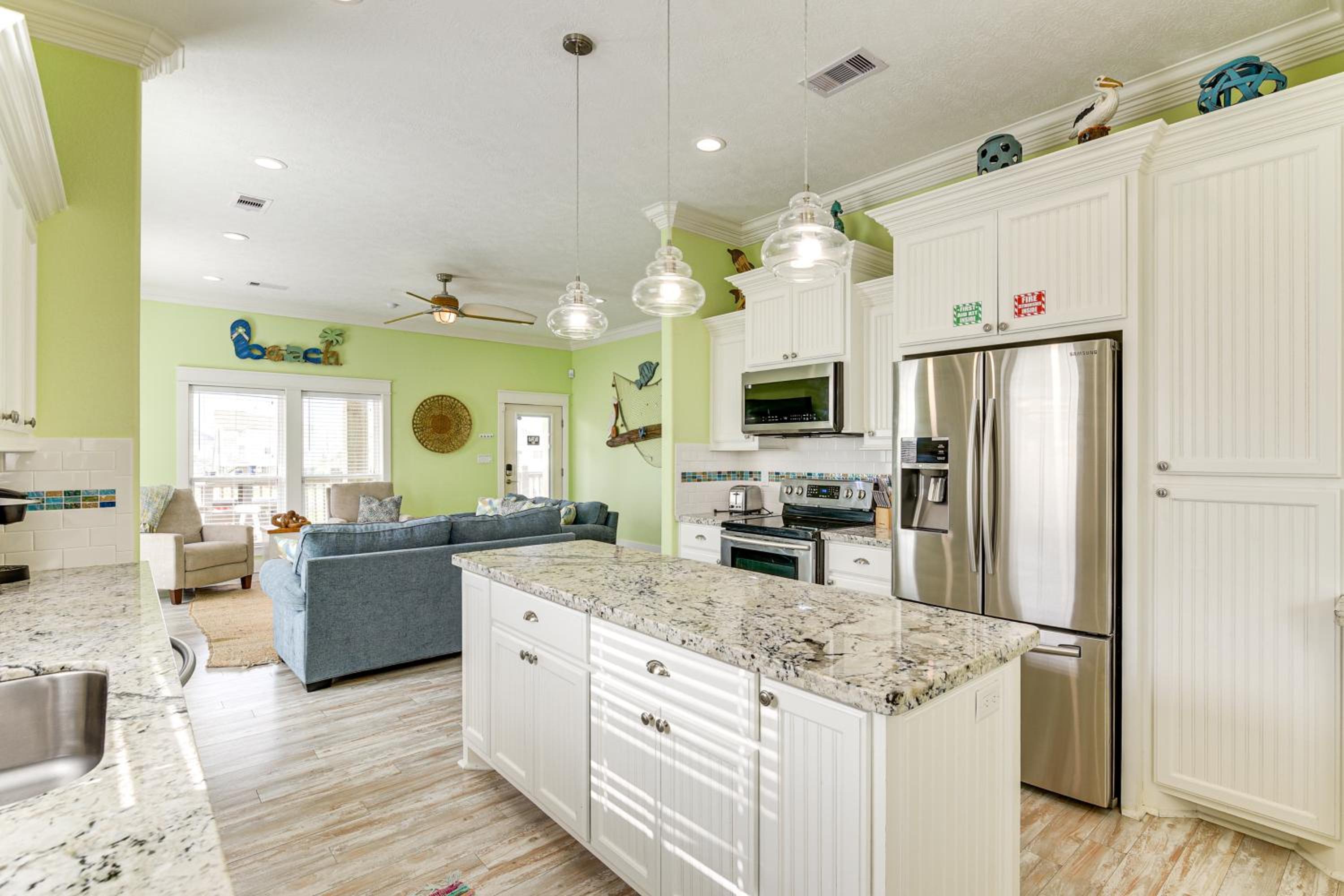 Steps to Shore! Just Beachy Home with Deck and Views