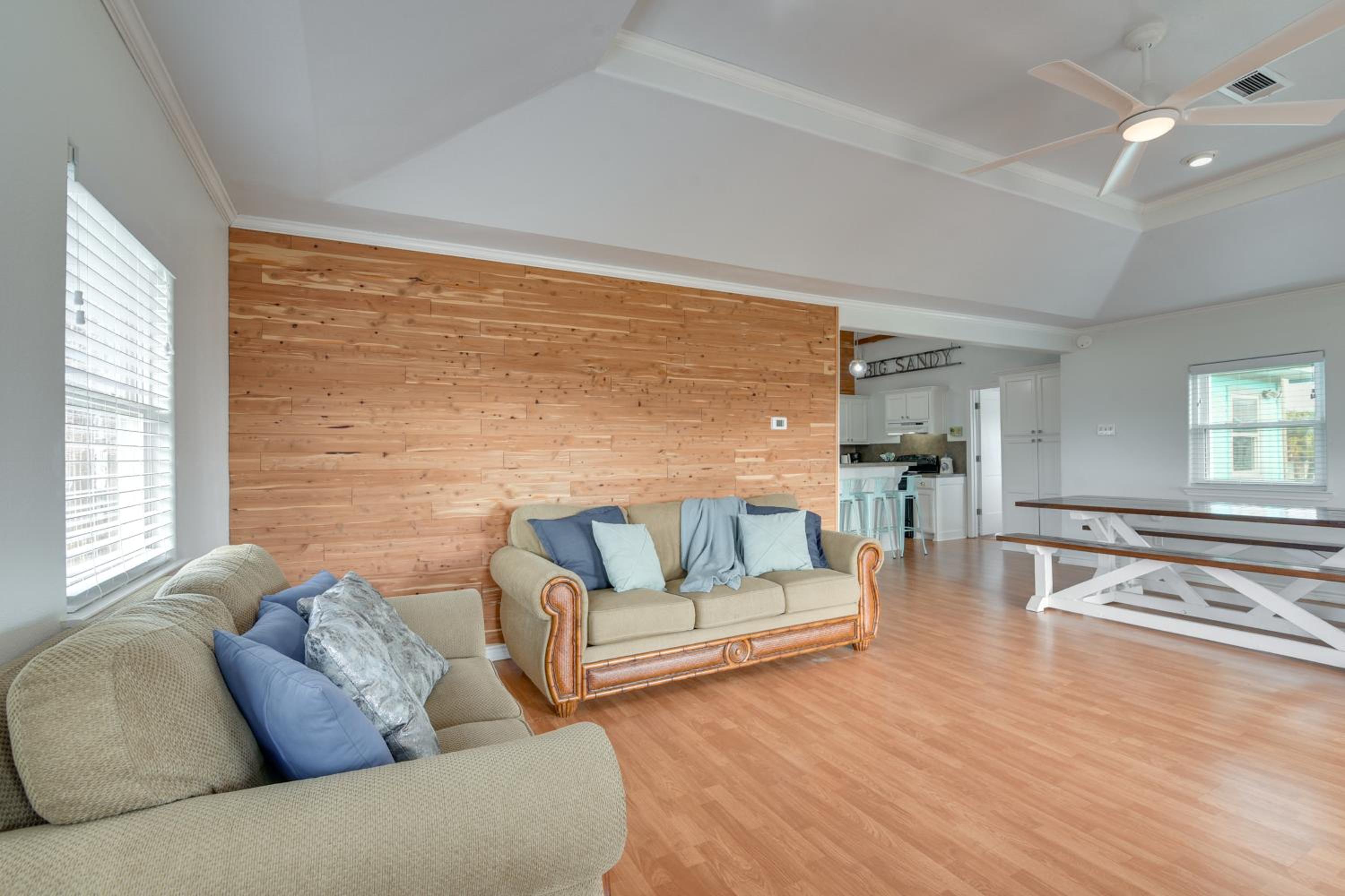 Steps to Sea! Crystal Beach Home with Furnished Deck