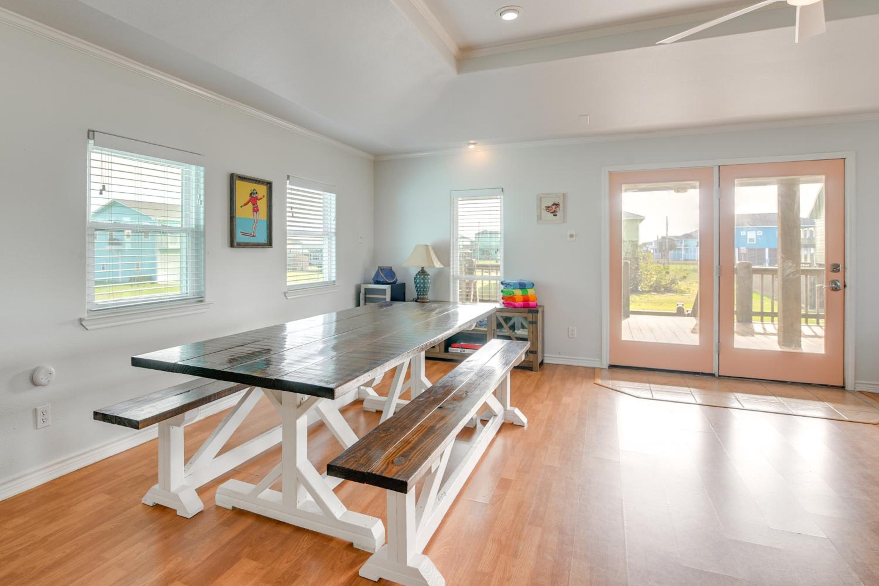 Steps to Sea! Crystal Beach Home with Furnished Deck