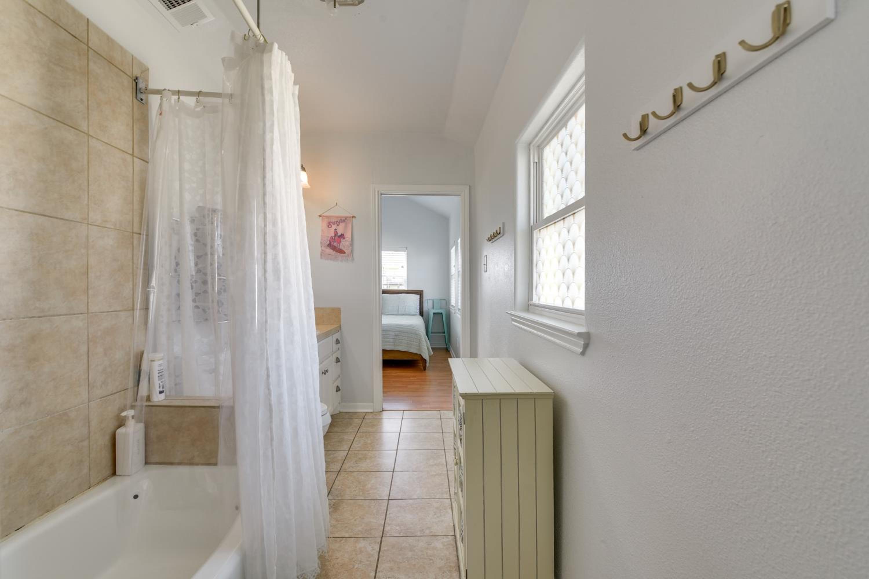 Steps to Sea! Crystal Beach Home with Furnished Deck