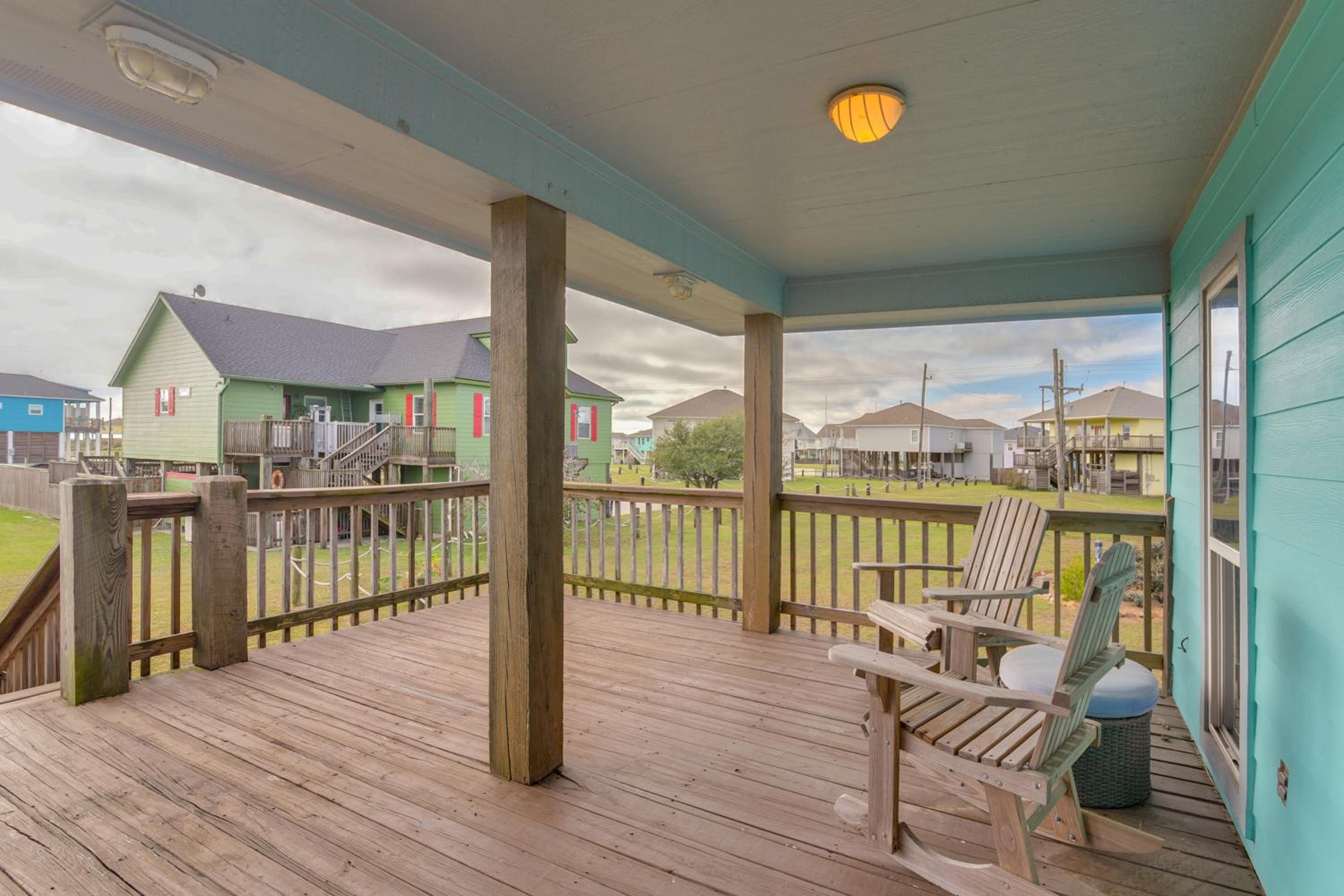Steps to Sea! Crystal Beach Home with Furnished Deck