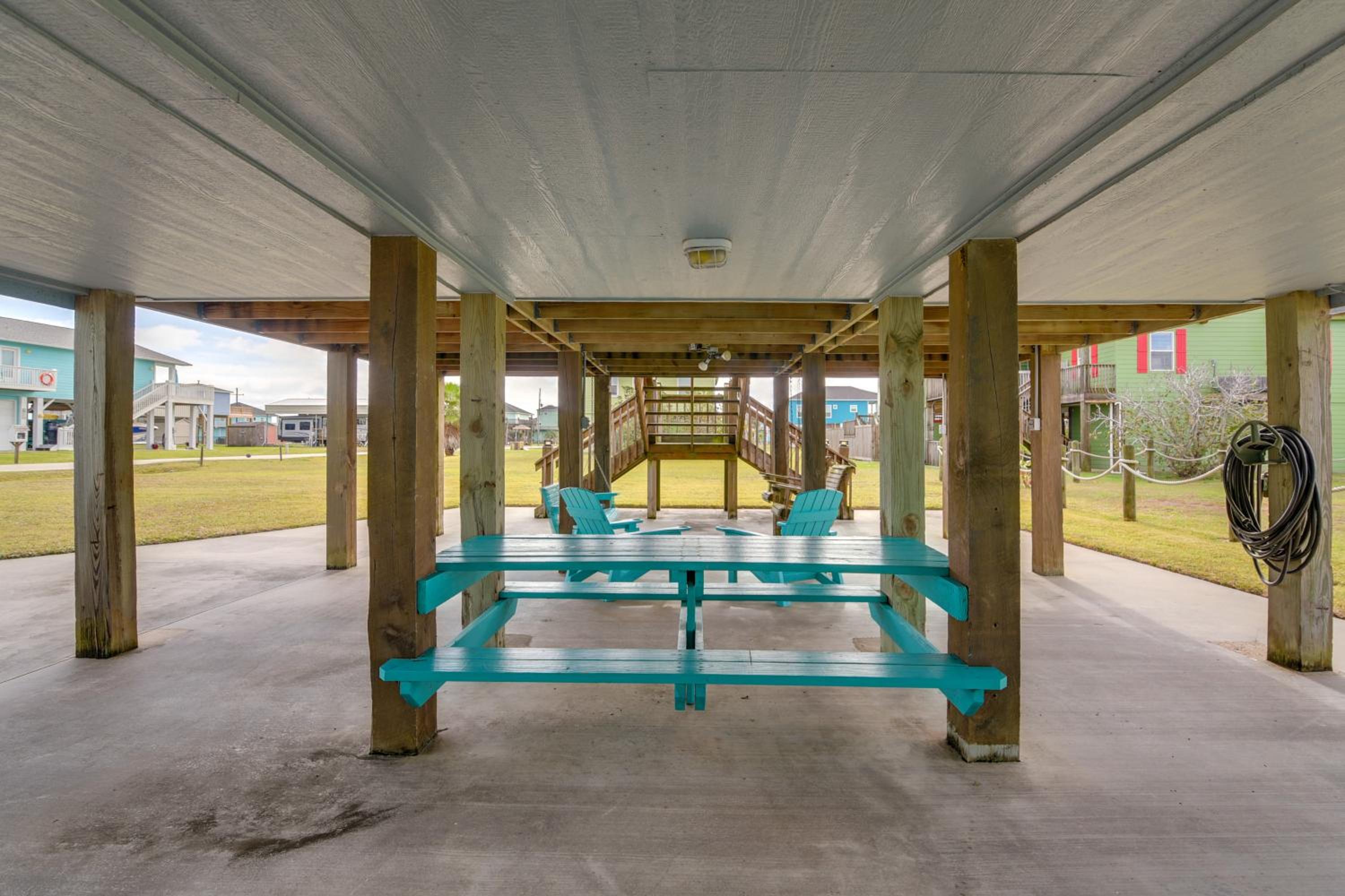Steps to Sea! Crystal Beach Home with Furnished Deck
