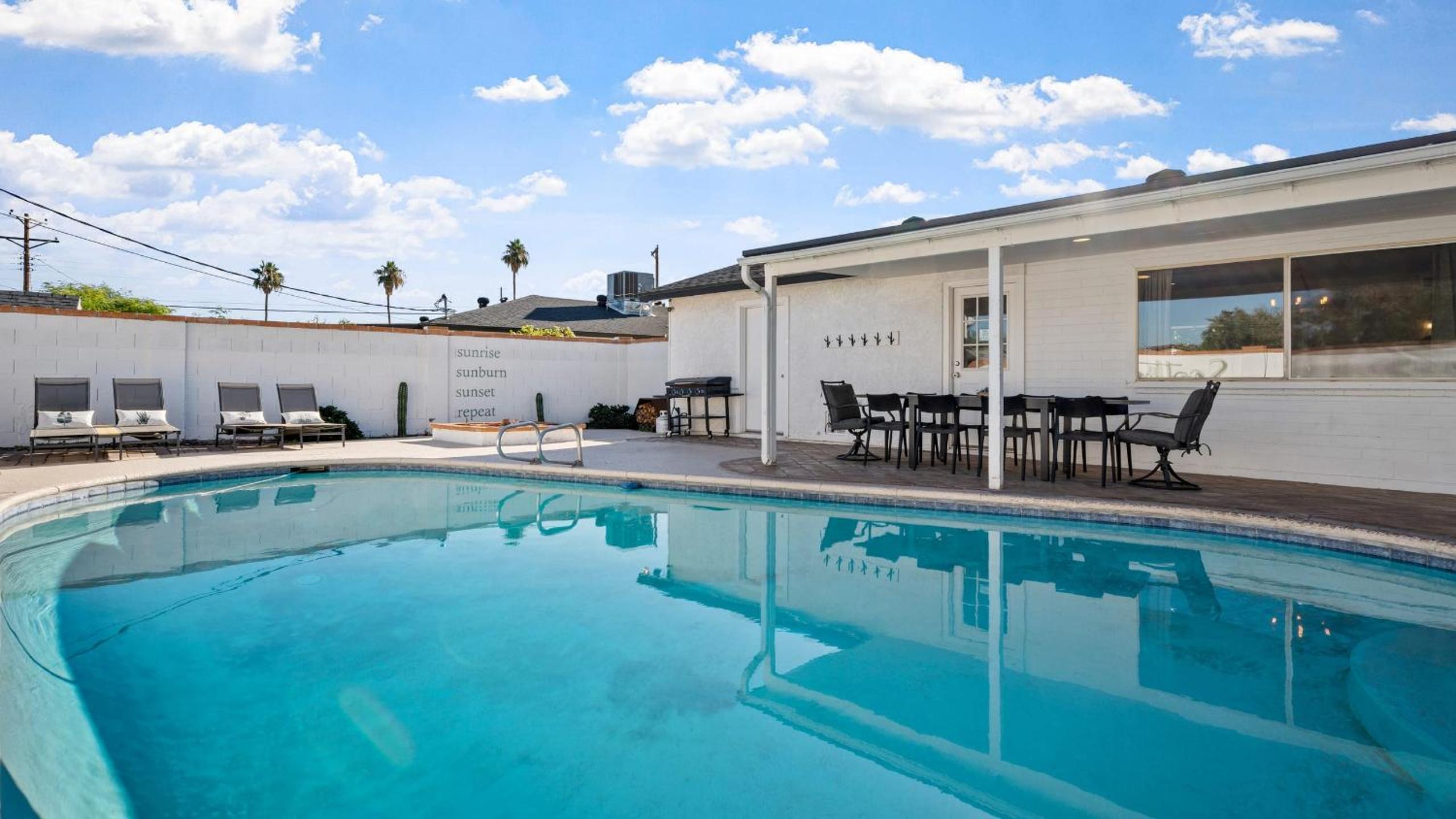 Heated Pool Fire Pit Games Outdoor Dining Just Minutes to Old Town Drift House by AvantStay