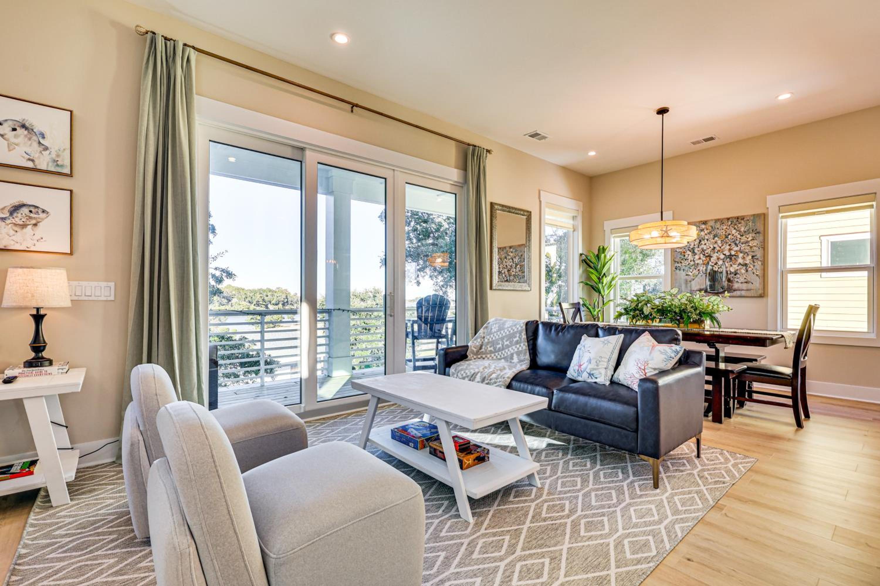 Walk to Water and Greenway! Luxe Carolina Beach Home