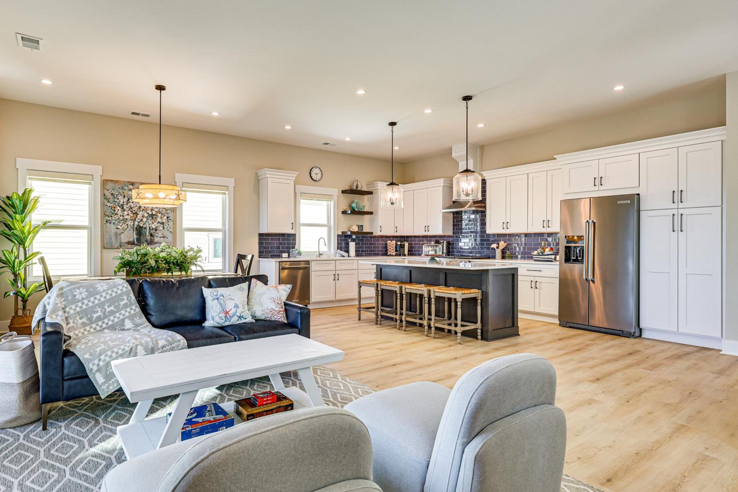 Walk to Water and Greenway! Luxe Carolina Beach Home