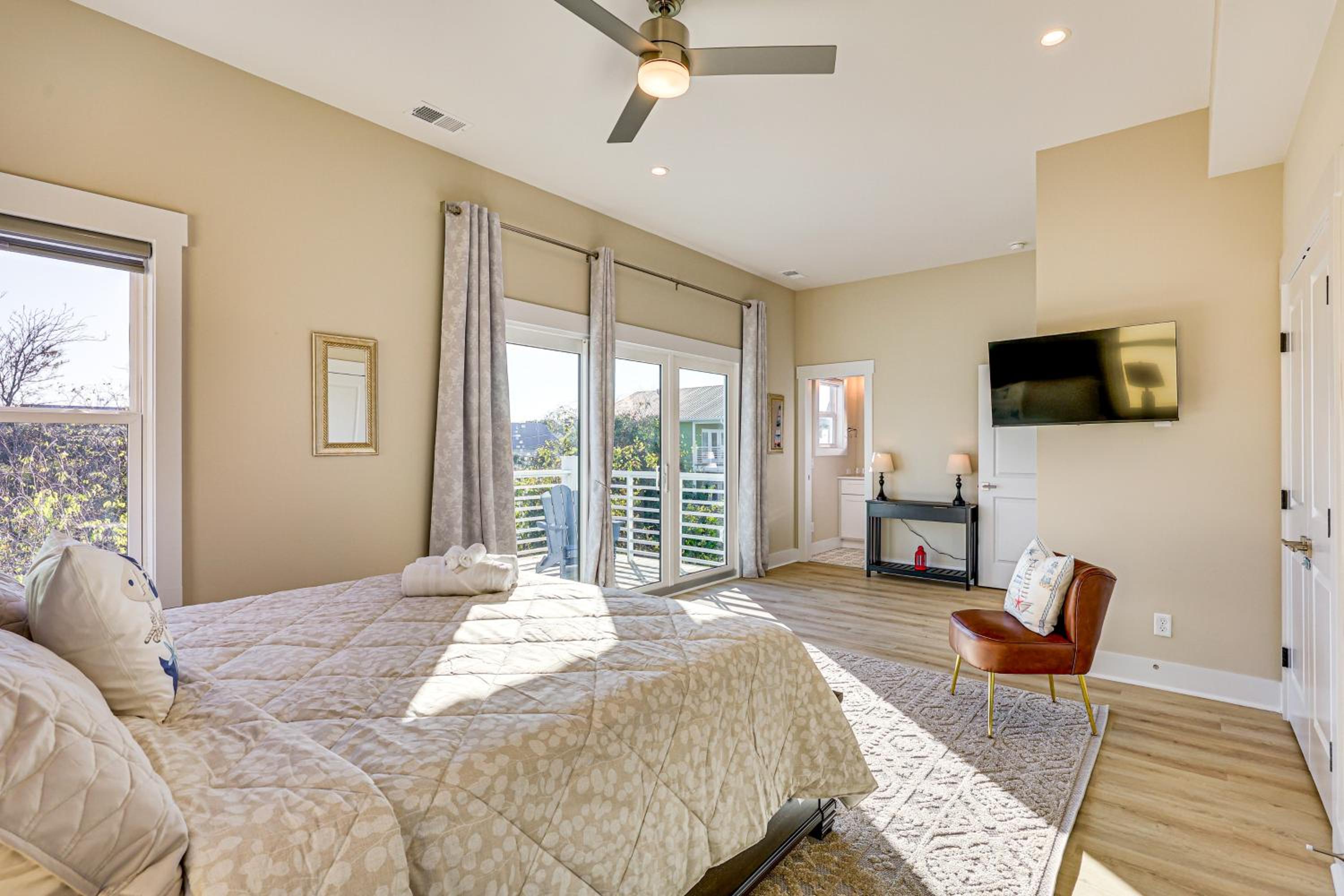Walk to Water and Greenway! Luxe Carolina Beach Home