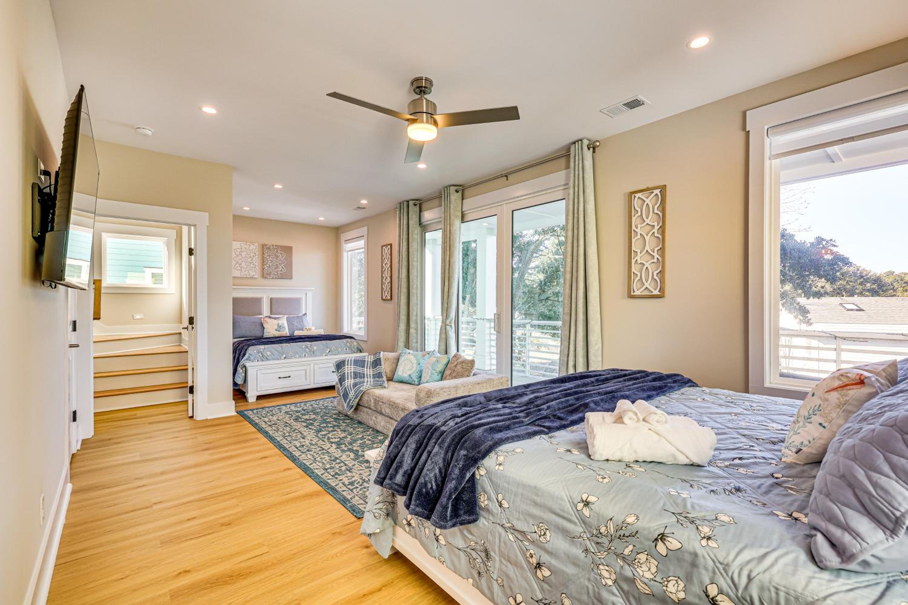Walk to Water and Greenway! Luxe Carolina Beach Home