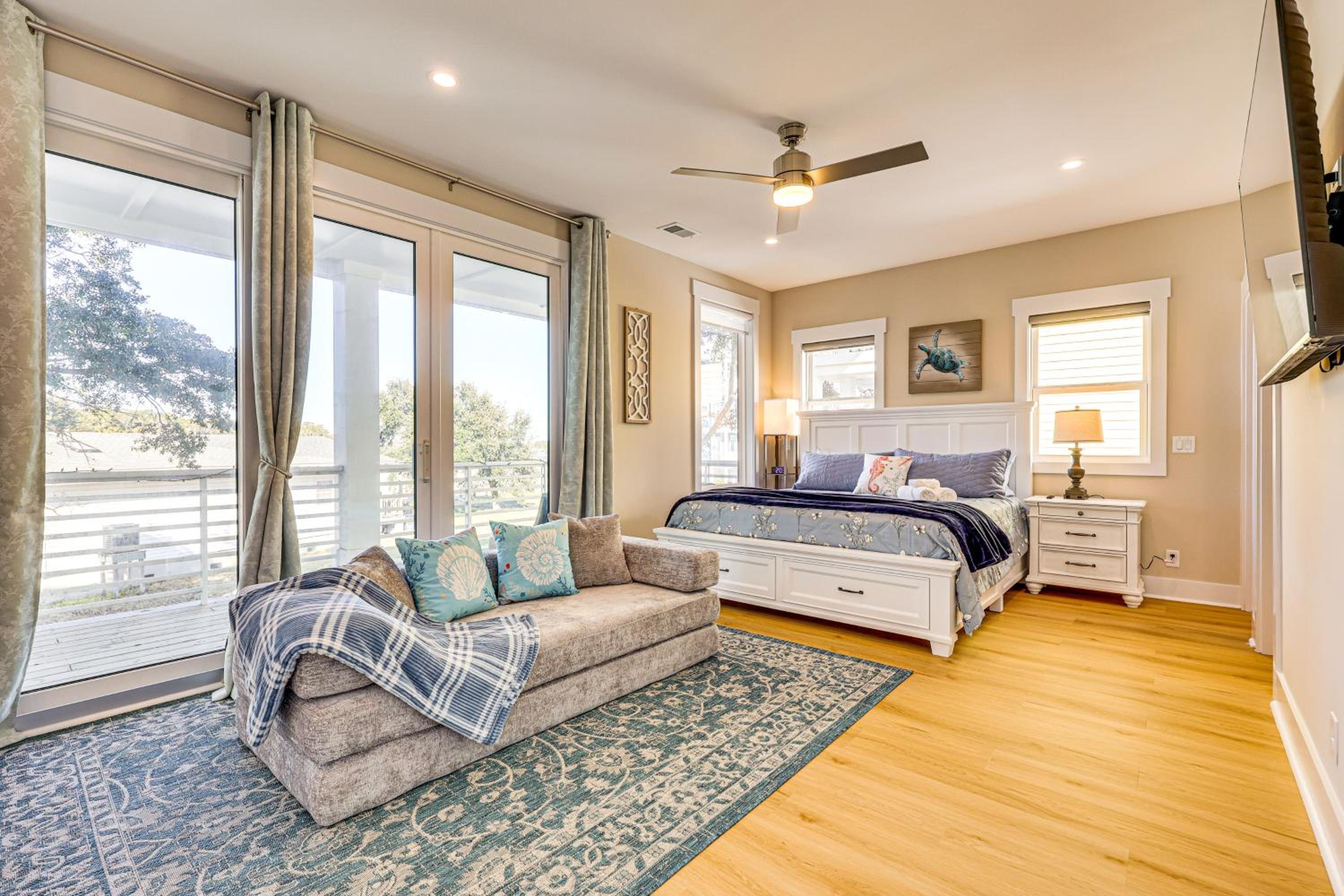 Walk to Water and Greenway! Luxe Carolina Beach Home