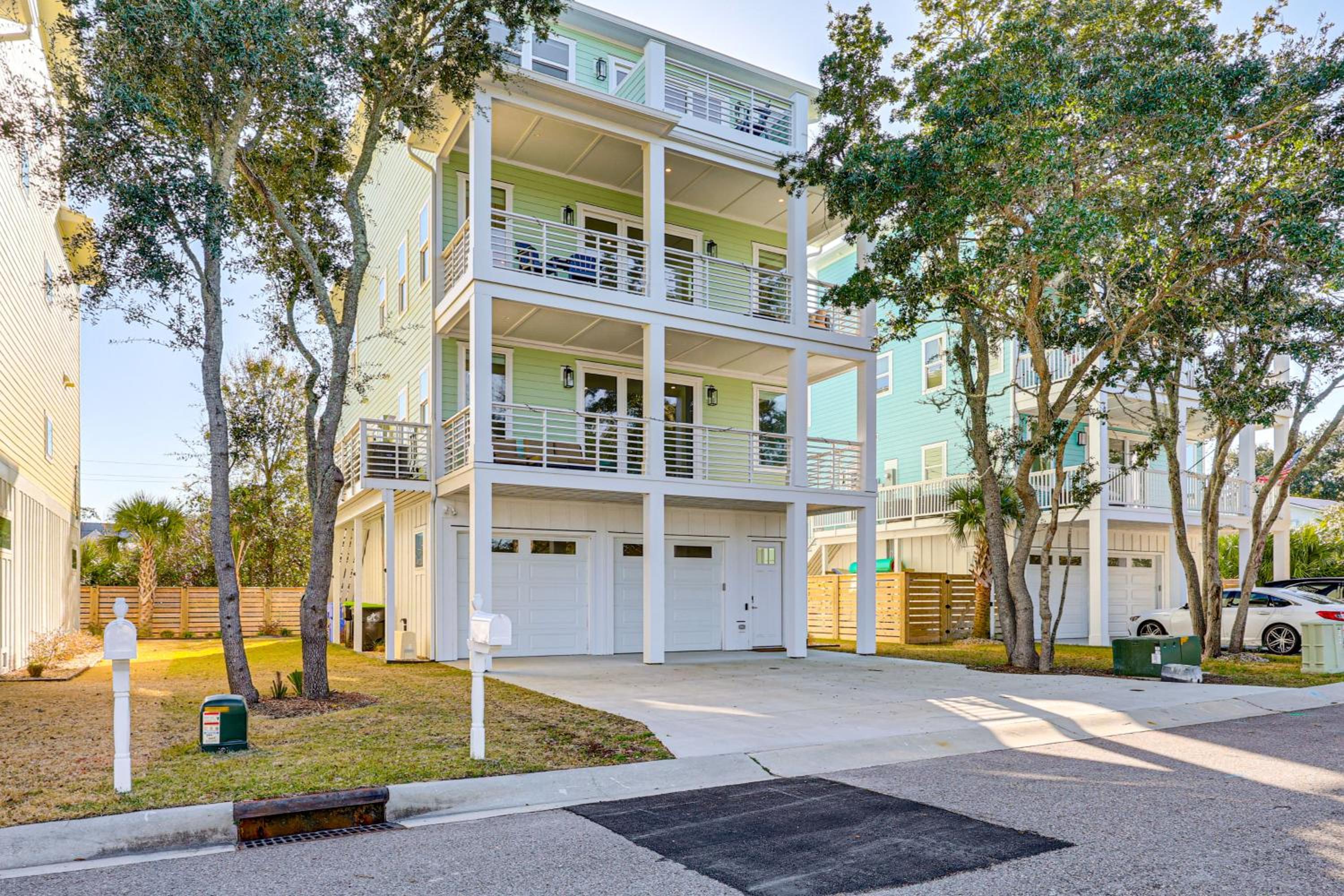 Walk to Water and Greenway! Luxe Carolina Beach Home