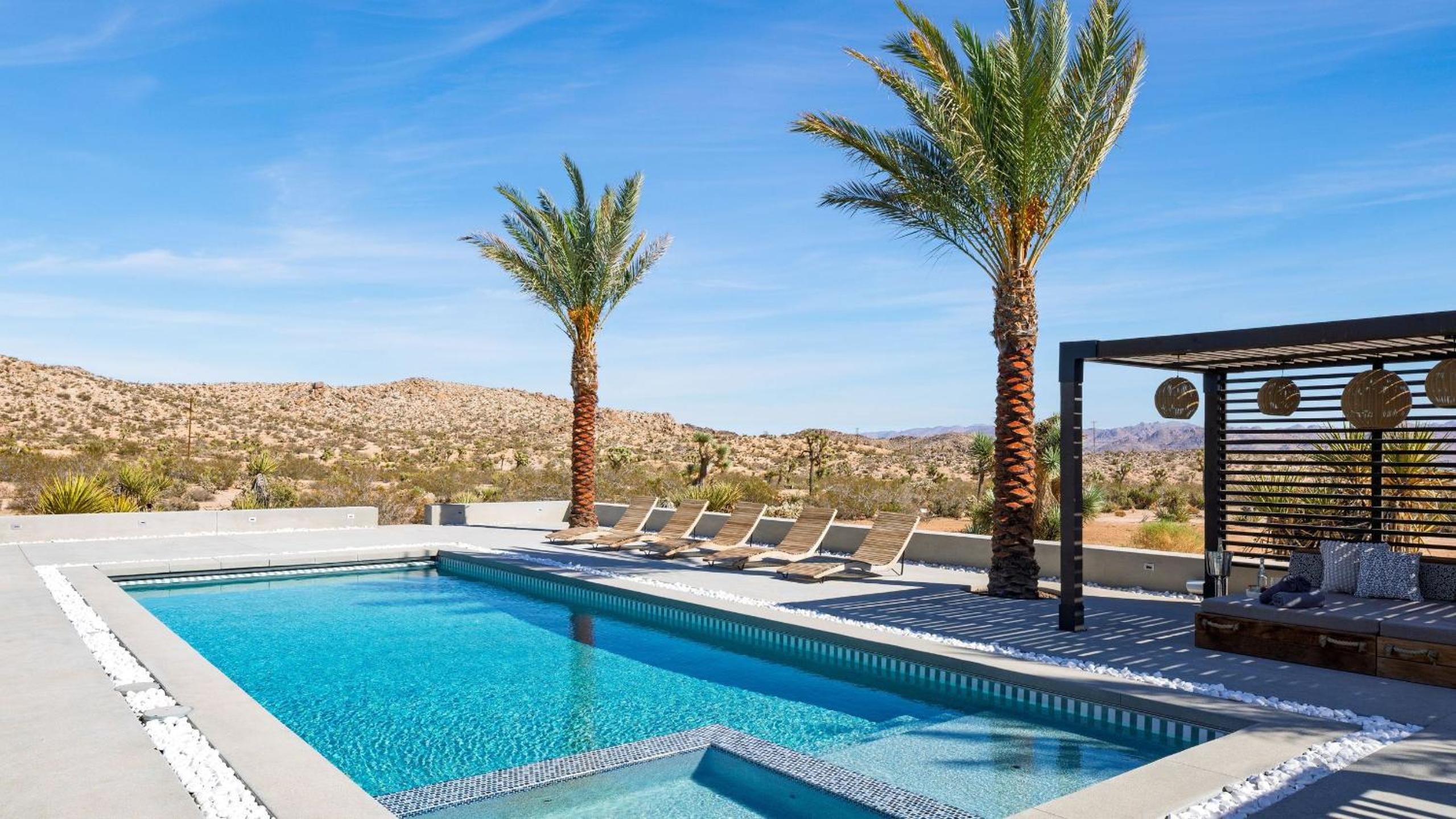 Iconic 6BR Desert Retreat w Pool Pickleball Fire Pit Joshua Tree Mansion by AvantStay