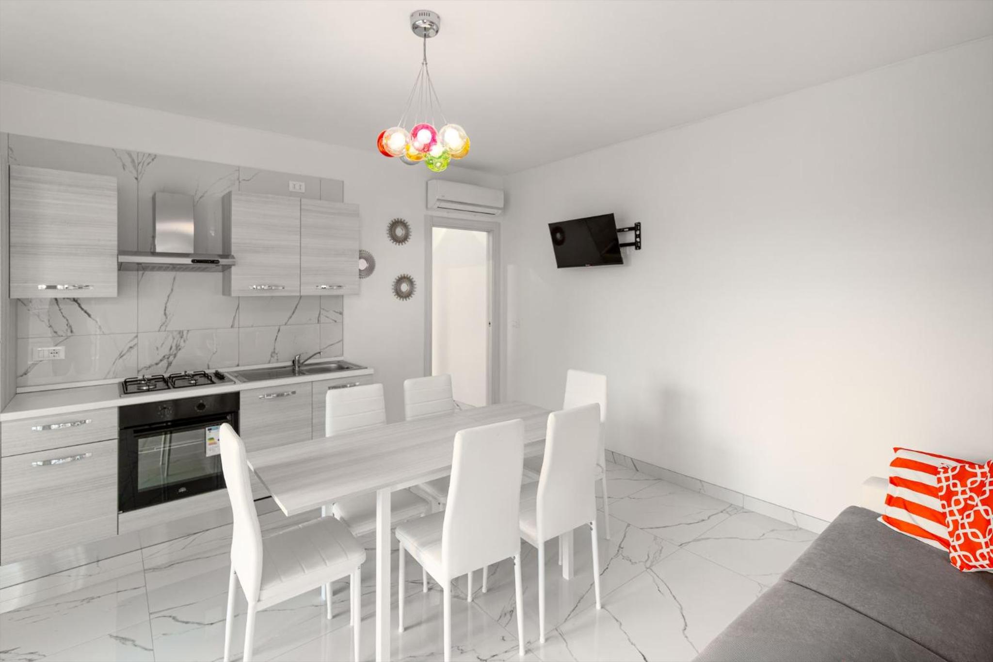 Trendy flat with shared pool and terrace