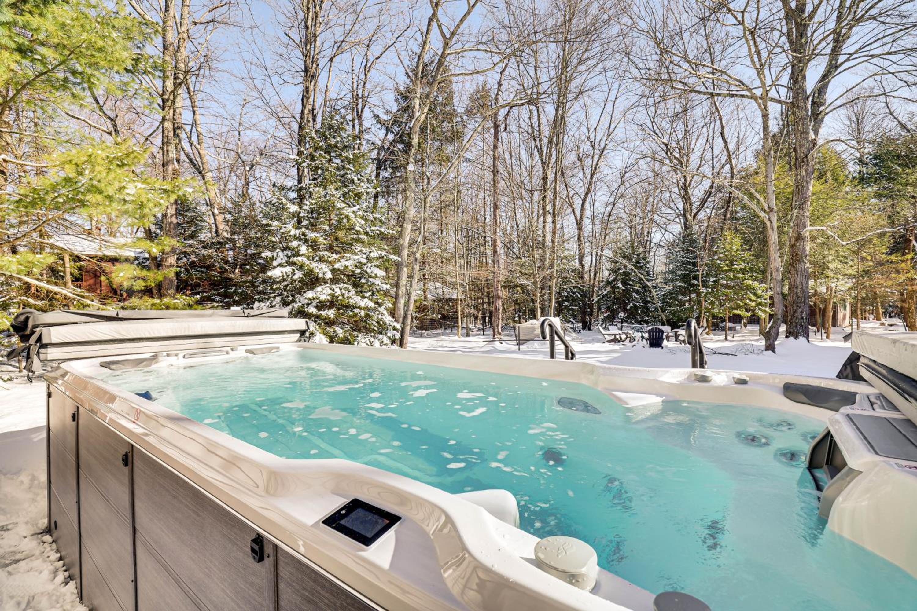 Games, Fire Pit, Hot Tub: Pocono Lake Family Home!