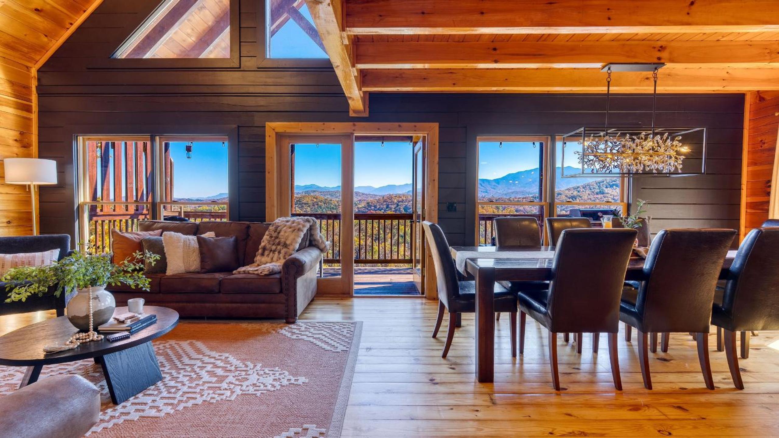 Game Room Hot Tub 3 Decks w Smoky Mountain Views Raccon Ridge by AvantStay