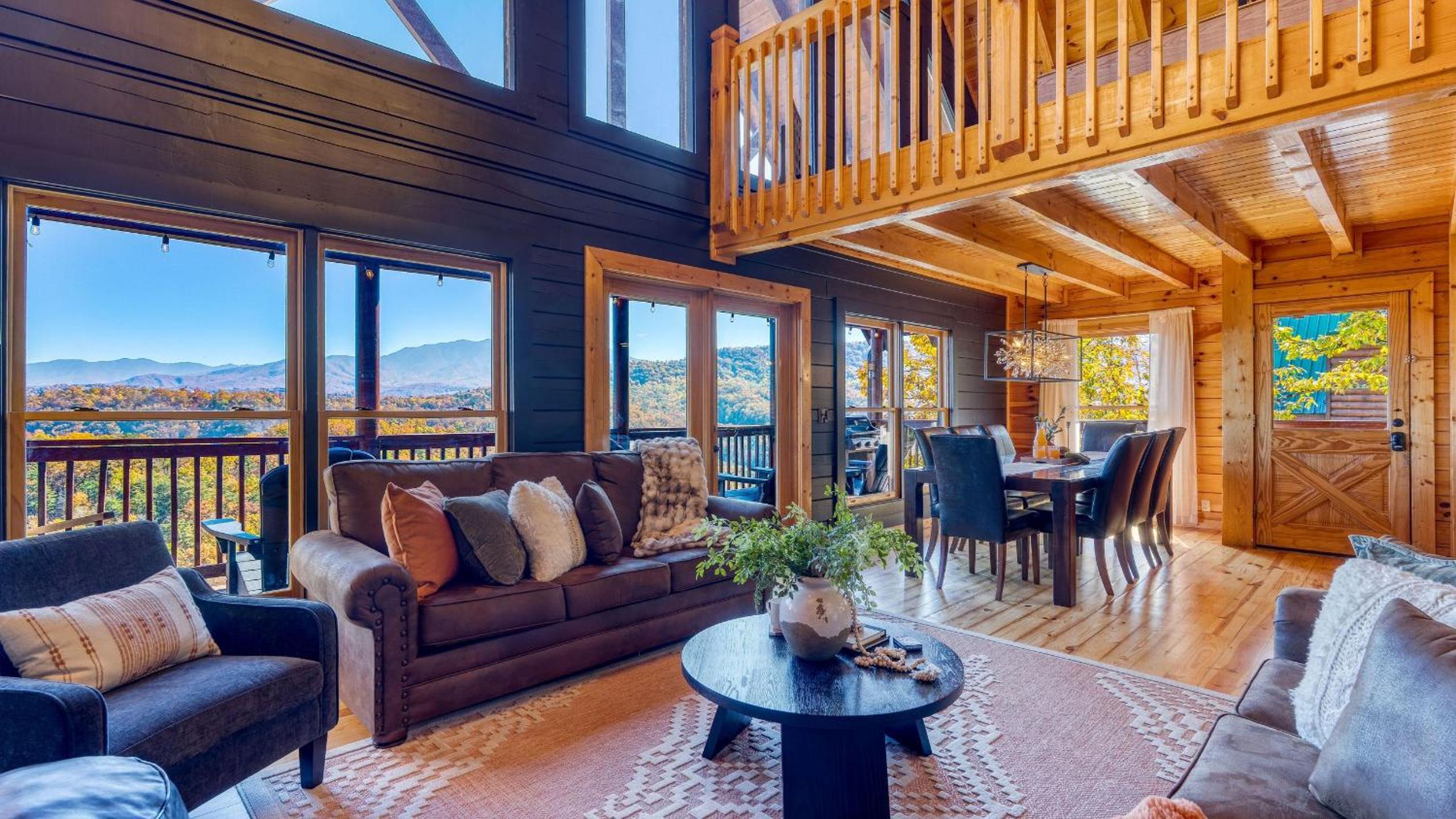 Game Room Hot Tub 3 Decks w Smoky Mountain Views Raccon Ridge by AvantStay