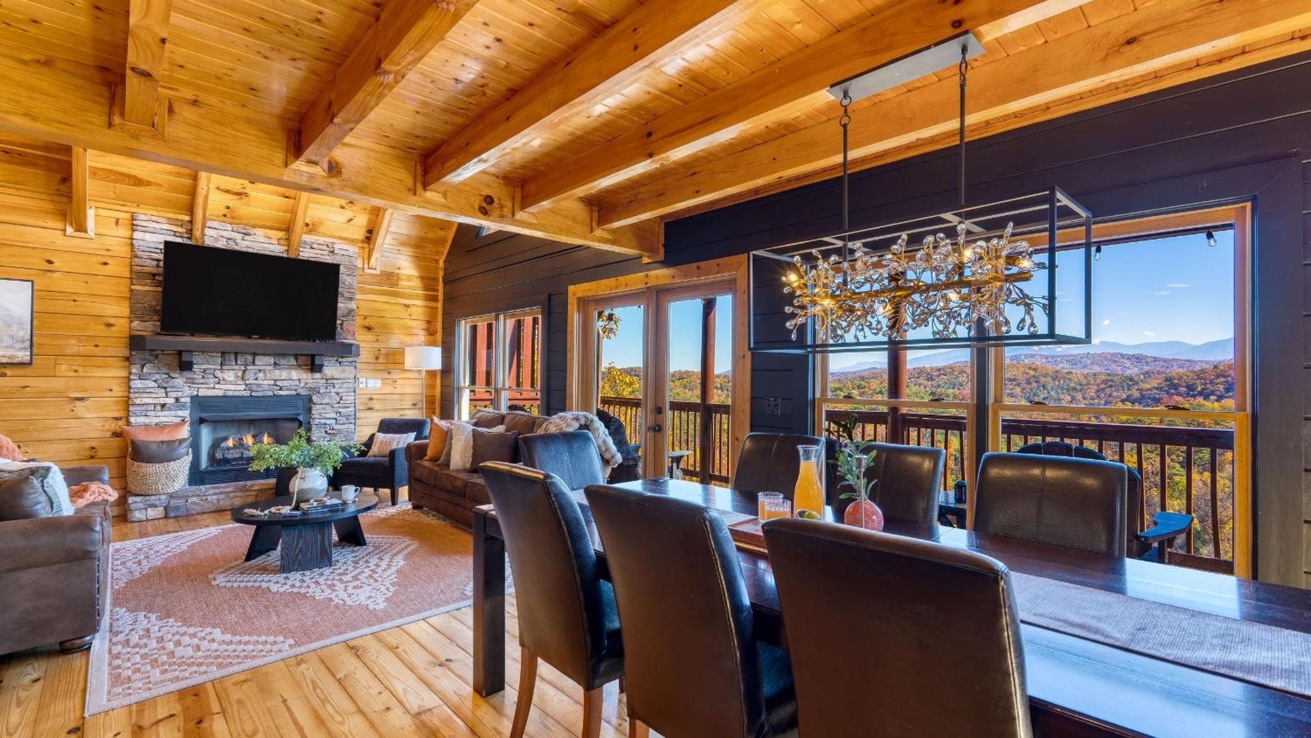 Game Room Hot Tub 3 Decks w Smoky Mountain Views Raccon Ridge by AvantStay