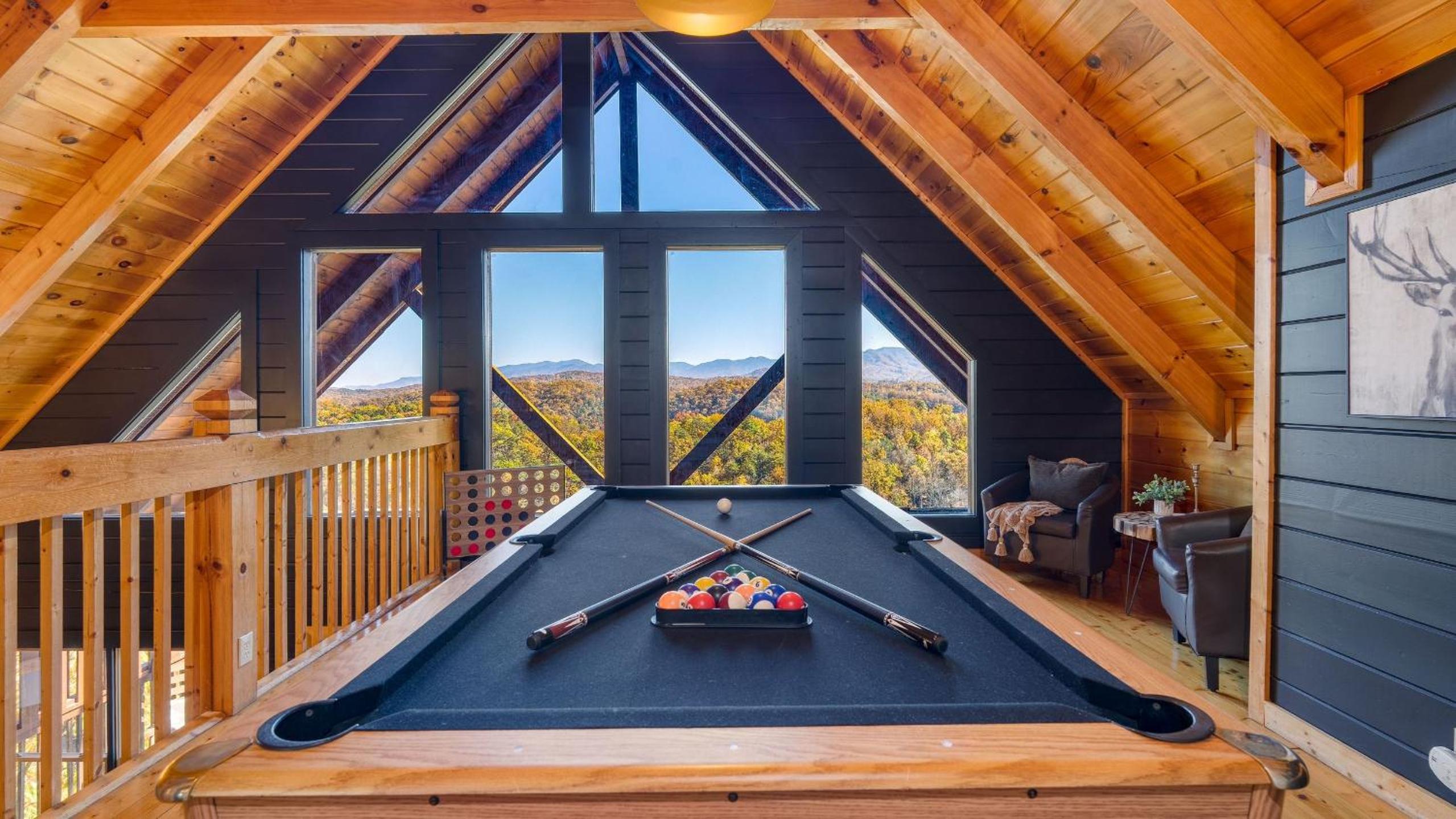 Game Room Hot Tub 3 Decks w Smoky Mountain Views Raccon Ridge by AvantStay