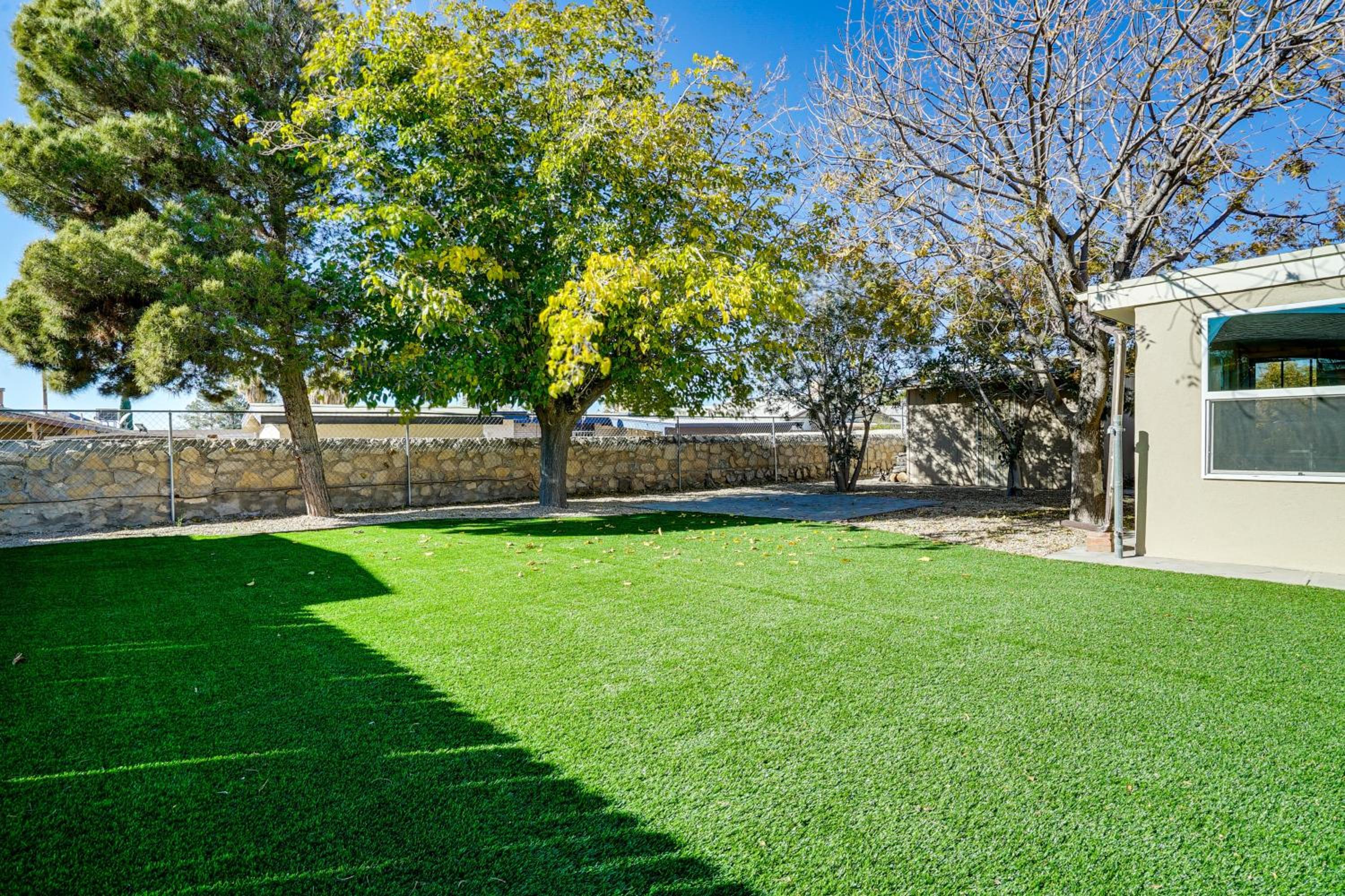 Fire Pit and Yard El Paso Retreat By Fort Bliss!