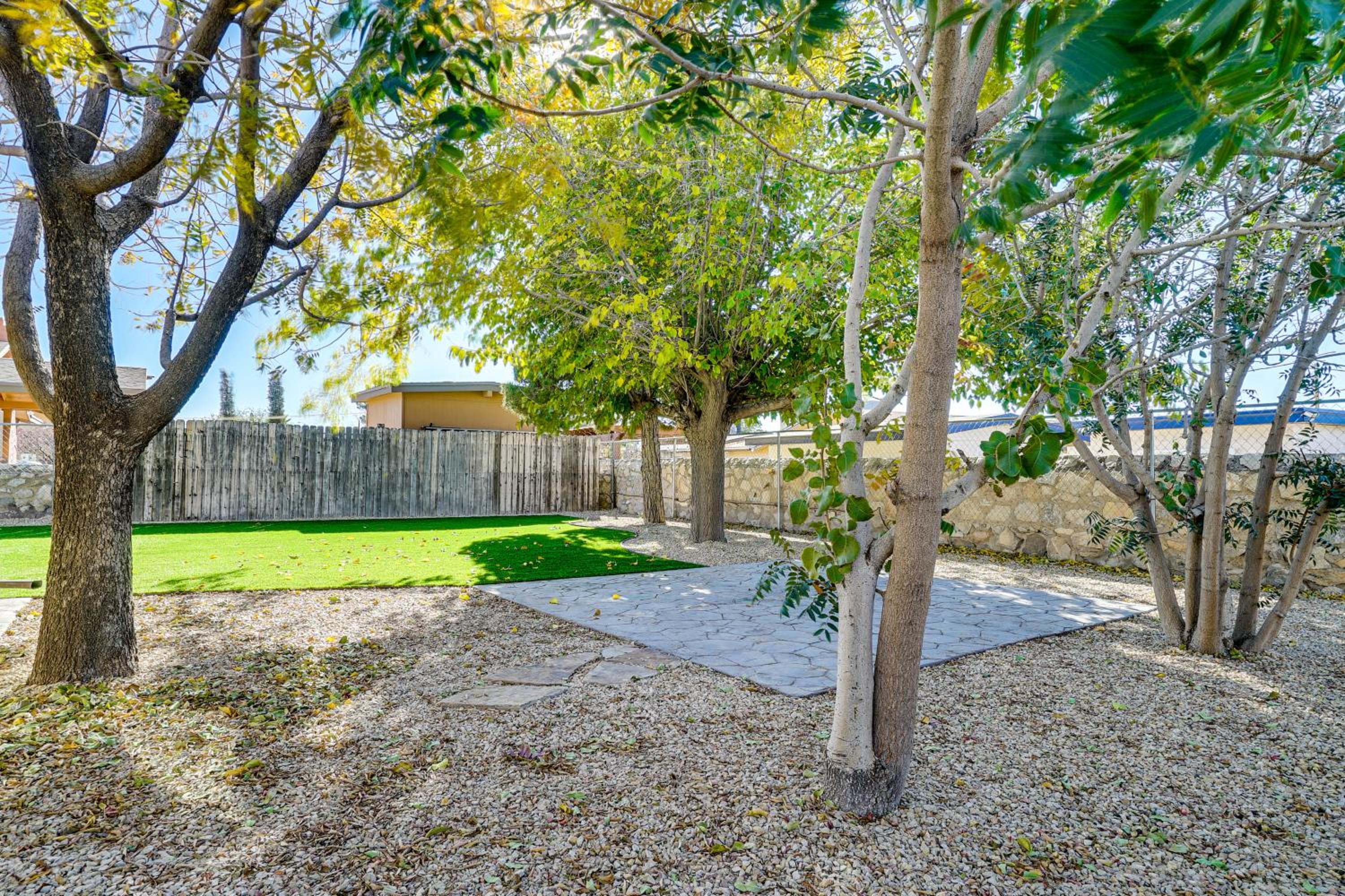 Fire Pit and Yard El Paso Retreat By Fort Bliss!