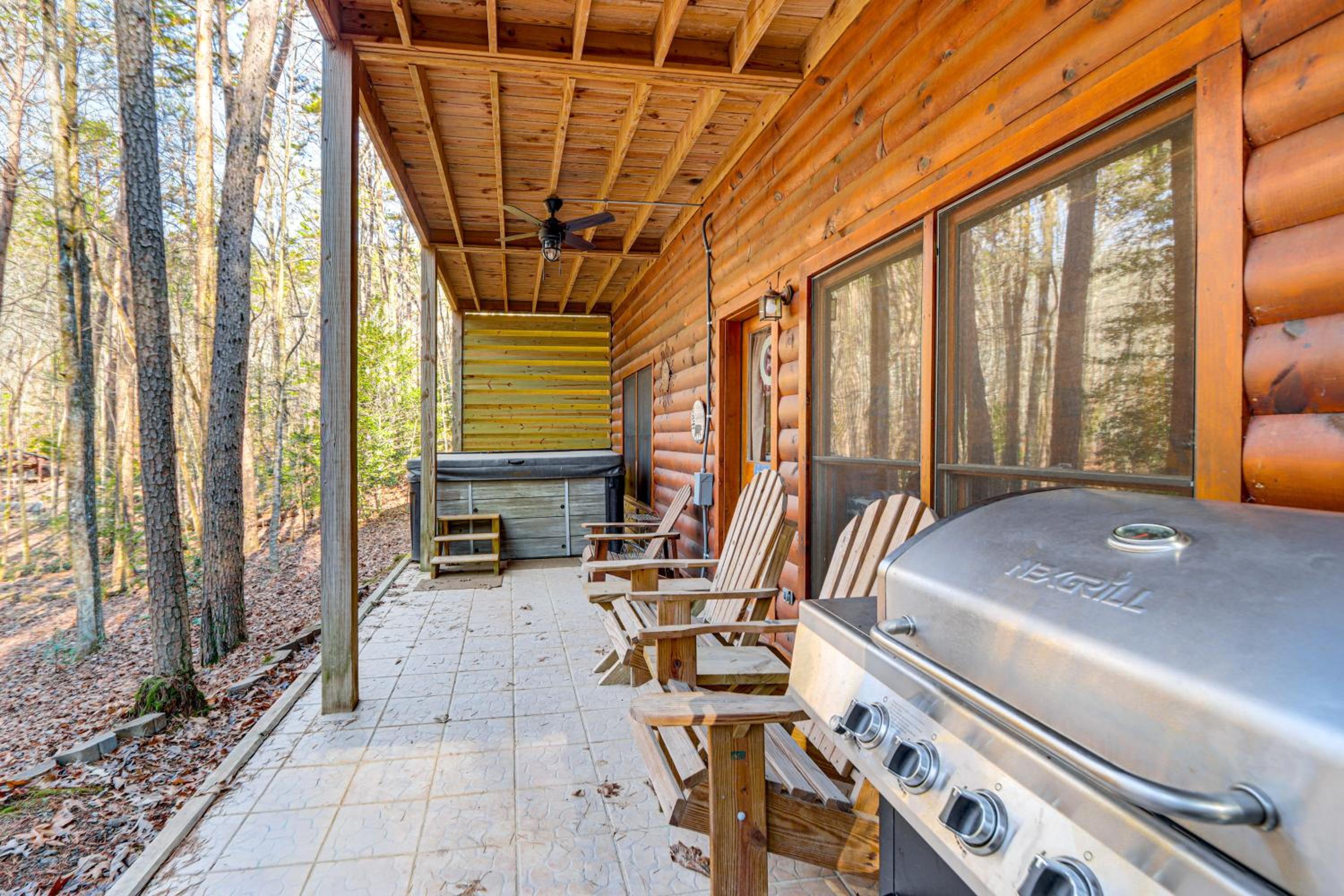 Game Room and Hot Tub! Family Cabin in Blue Ridge
