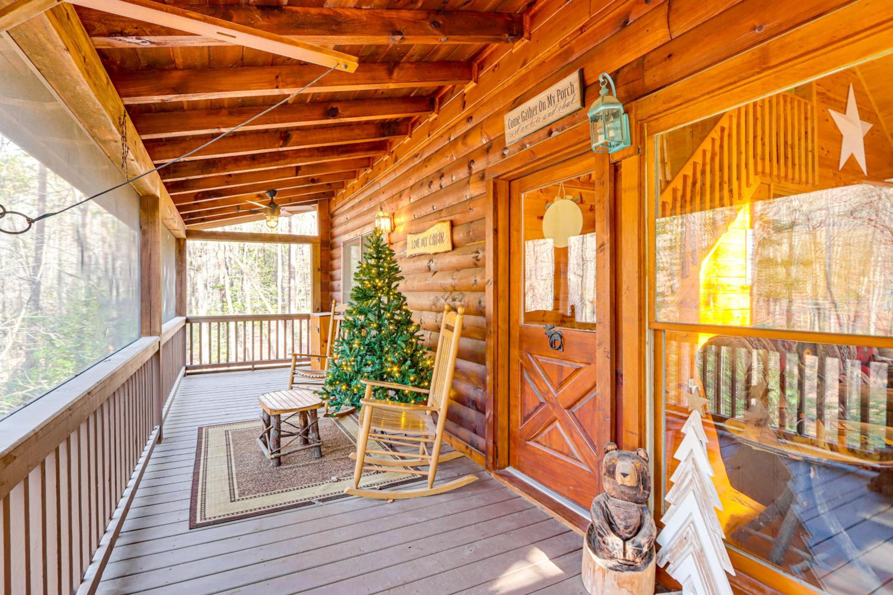 Game Room and Hot Tub! Family Cabin in Blue Ridge