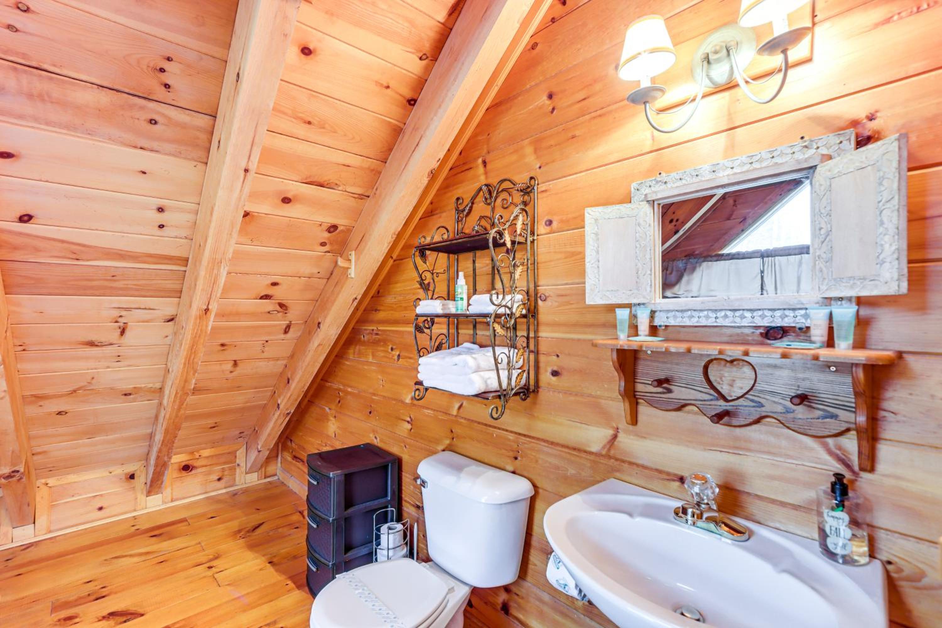 Game Room and Hot Tub! Family Cabin in Blue Ridge