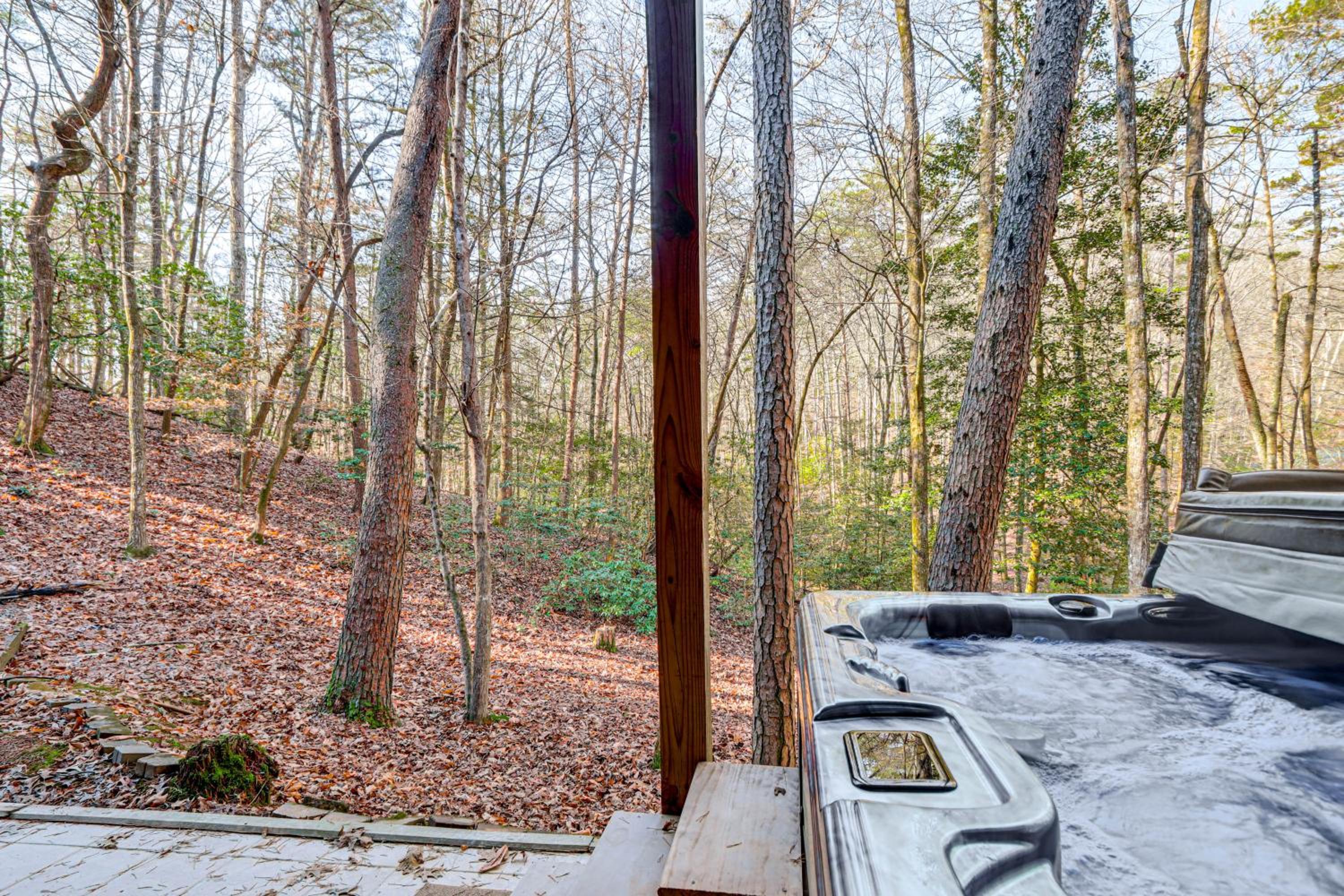 Game Room and Hot Tub! Family Cabin in Blue Ridge