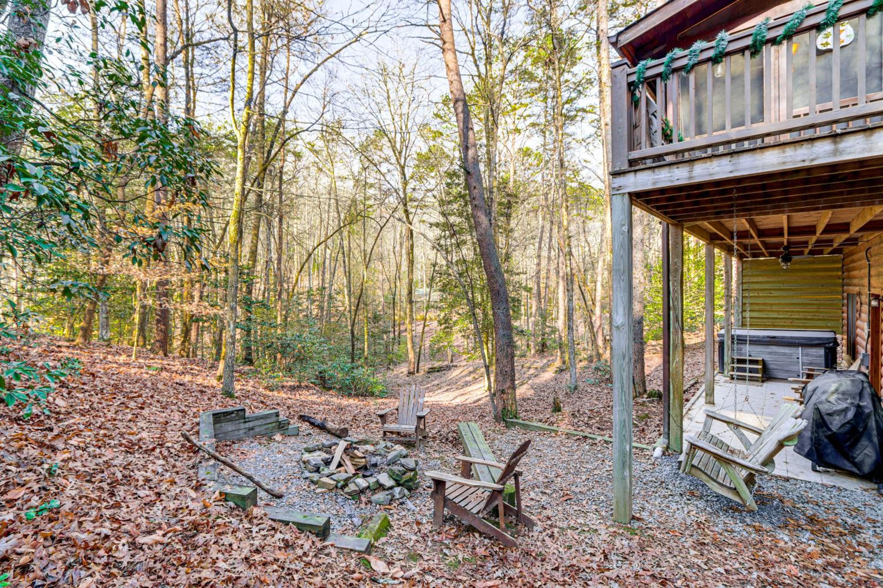 Game Room and Hot Tub! Family Cabin in Blue Ridge