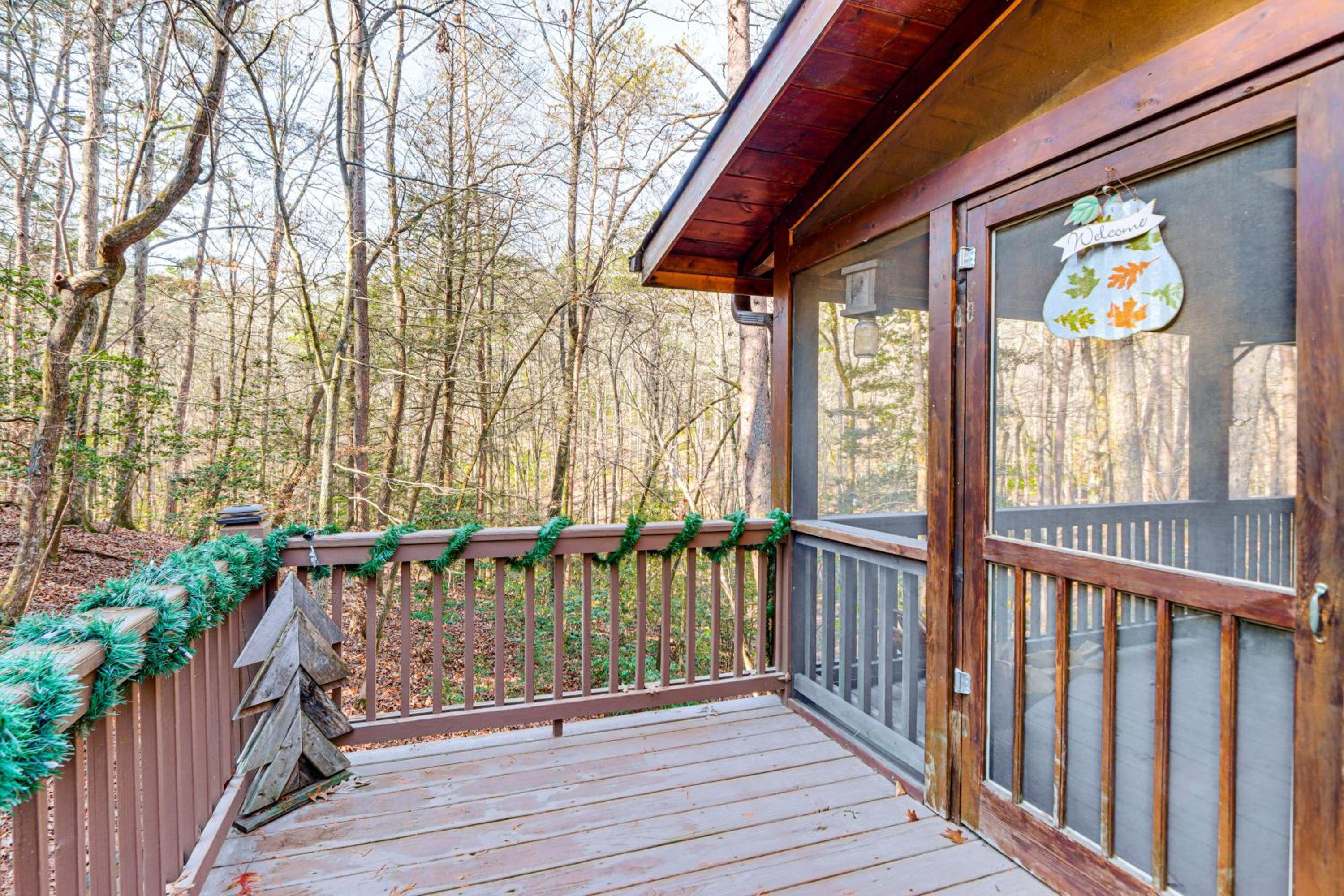 Game Room and Hot Tub! Family Cabin in Blue Ridge