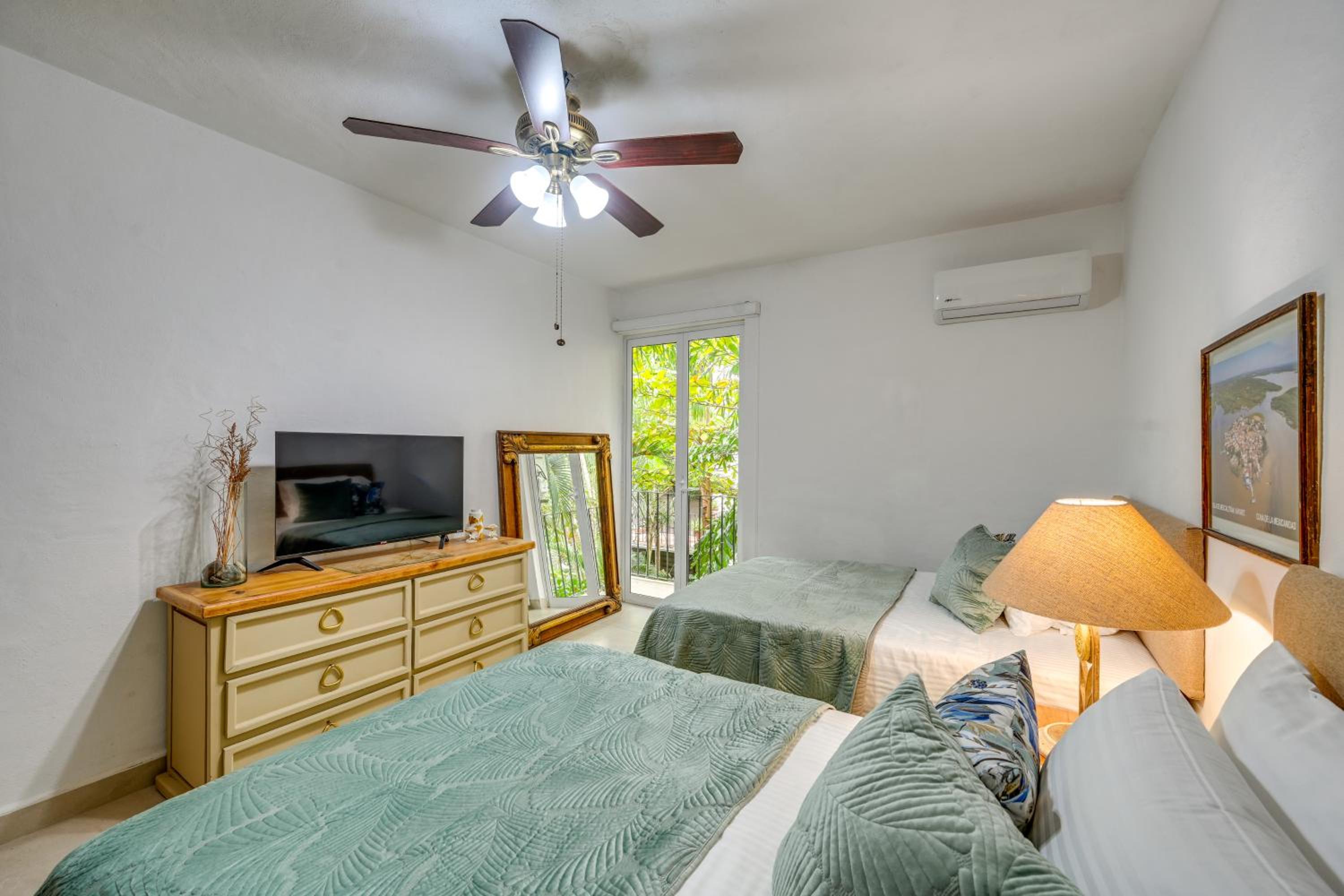 1 Block to Playa Los Tules, Pool Access! Lush Unit