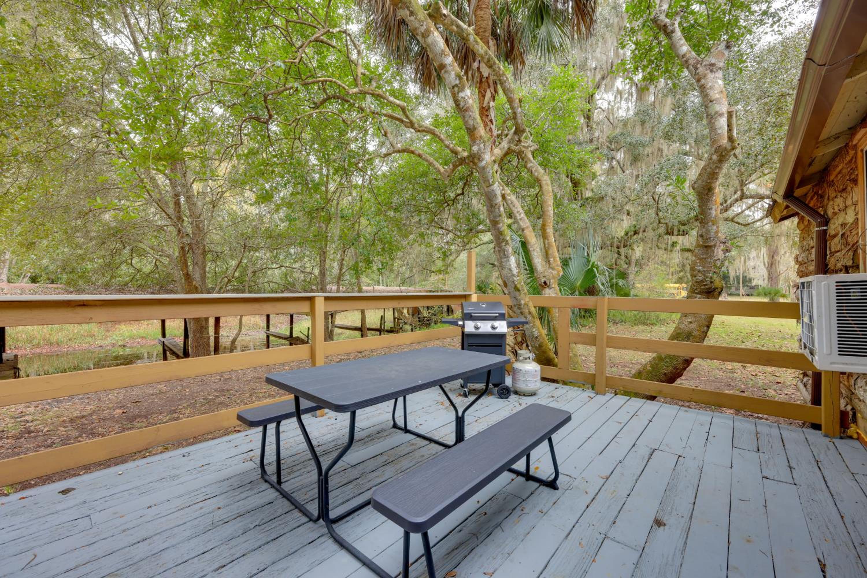 Fish, Boat and Explore Cross Creek Cabin with Dock!