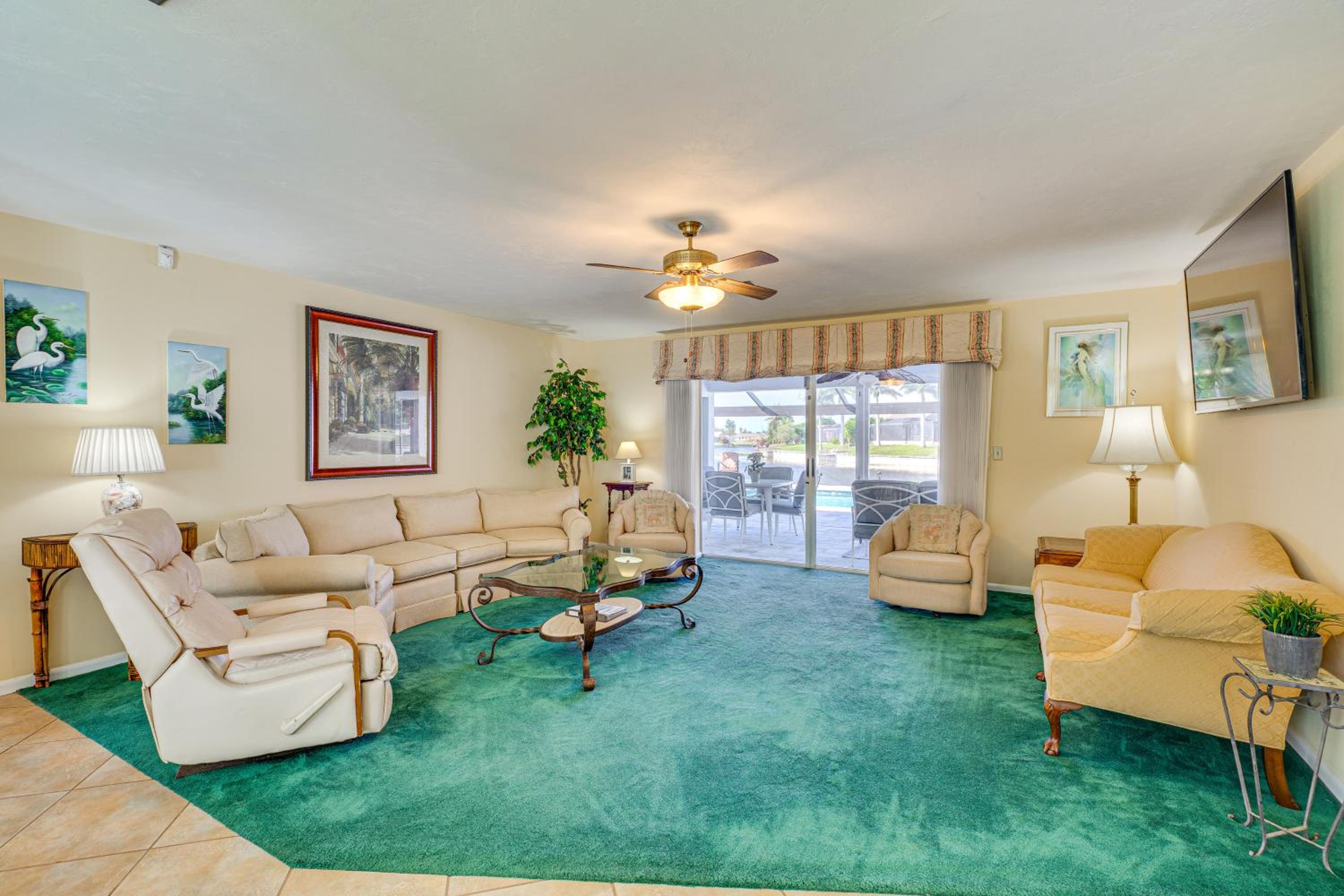Waterfront Cape Coral Gem with Lanai, Pool and Dock!