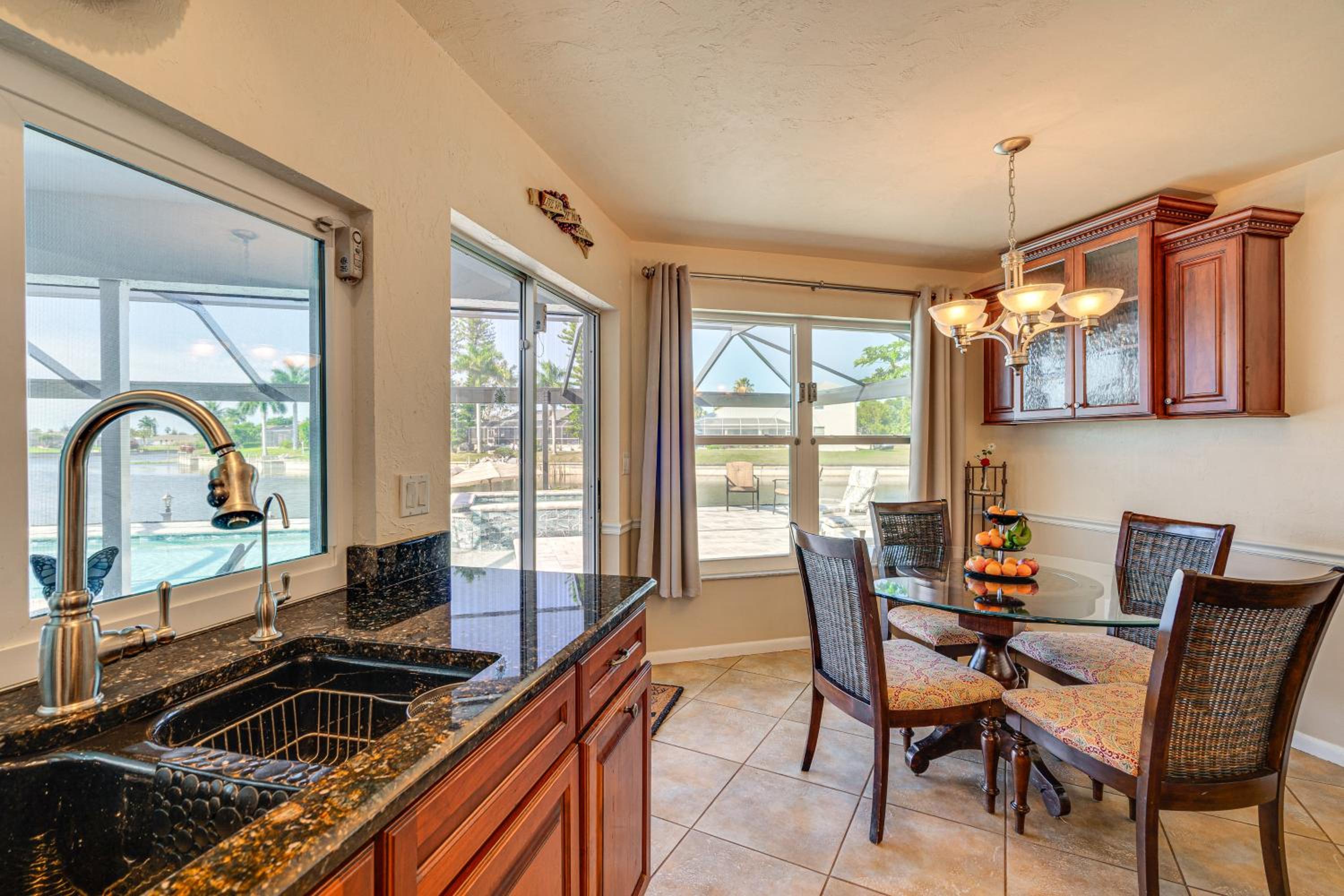 Waterfront Cape Coral Gem with Lanai, Pool and Dock!